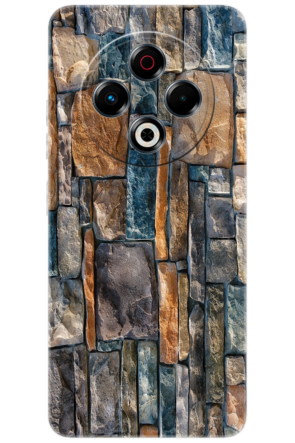 TECNO Spark 30 (KL6) Uyumlu Kılıf Desen Baskılı Silikon Taş Duvar STK:233 CP-hrIbRU6