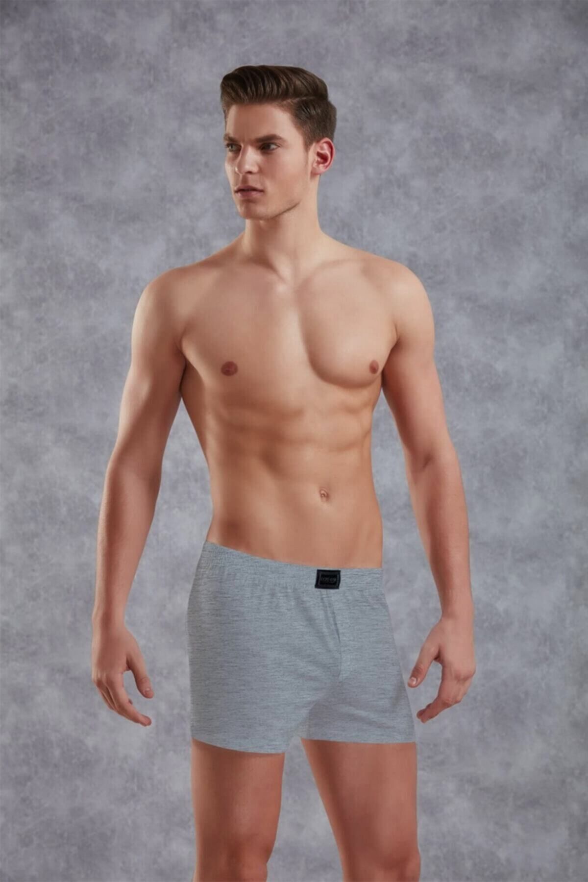 inkasole Erkek Pamuk Düğmeli Boxer 1511 Gri