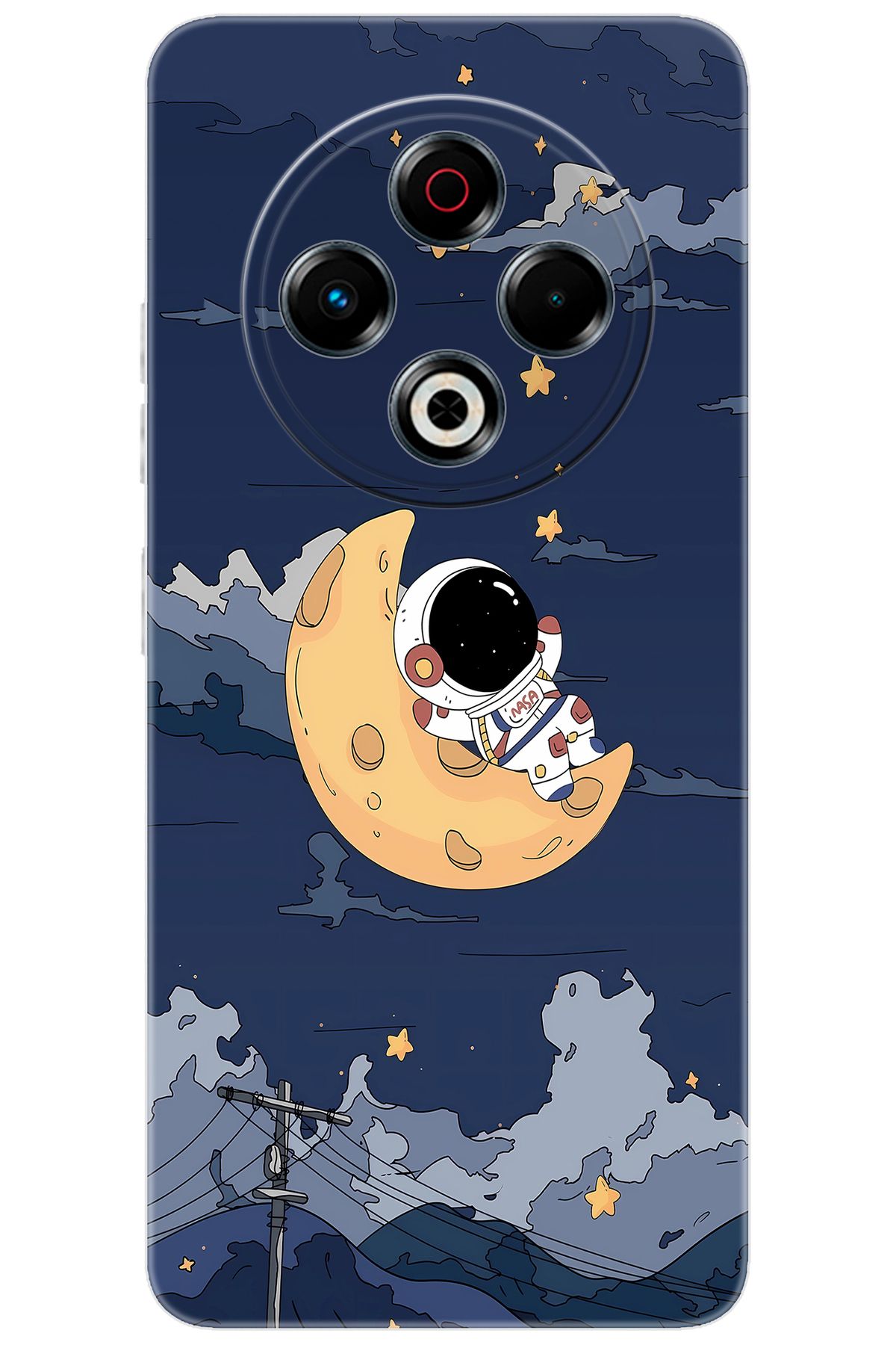 TECNO Spark 30 (KL6) Uyumlu Kılıf Desen Baskılı Silikon Astronot STK:684 CP-vDNSLhz