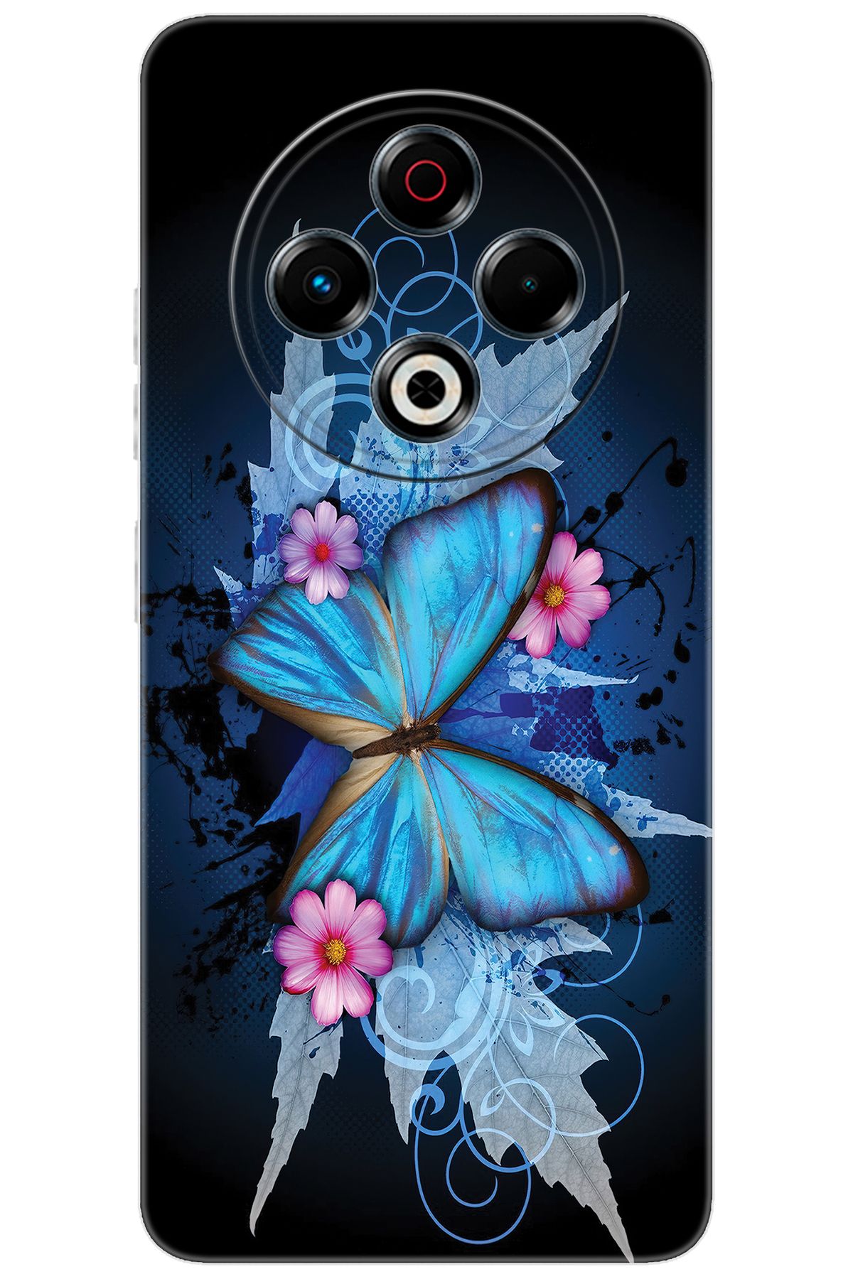 TECNO Spark 30 (KL6) Uyumlu Kılıf Desen Baskılı Silikon Kelebek Resim STK:550 CP-6TVBn22