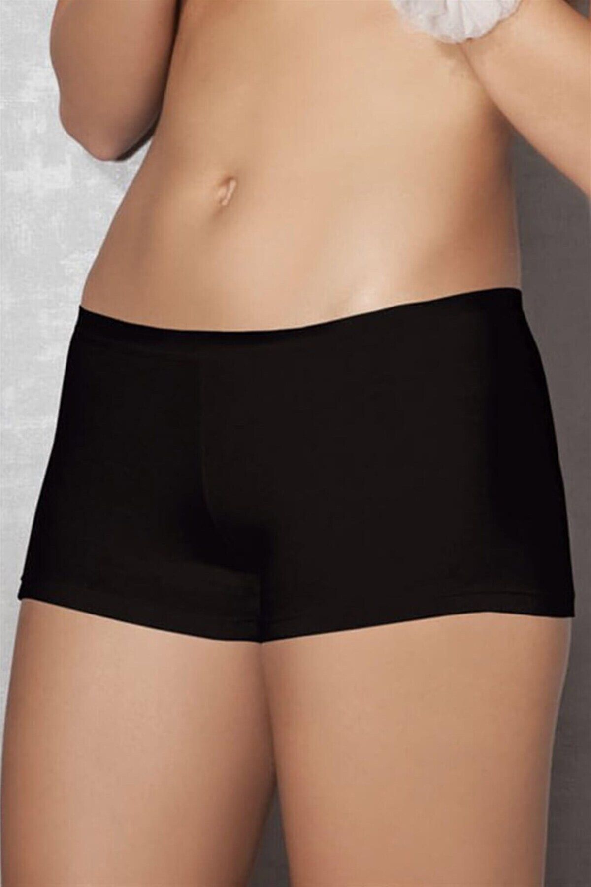 inkasole Kadın Modal Normal Paça Boxer Şort 8111 Siyah
