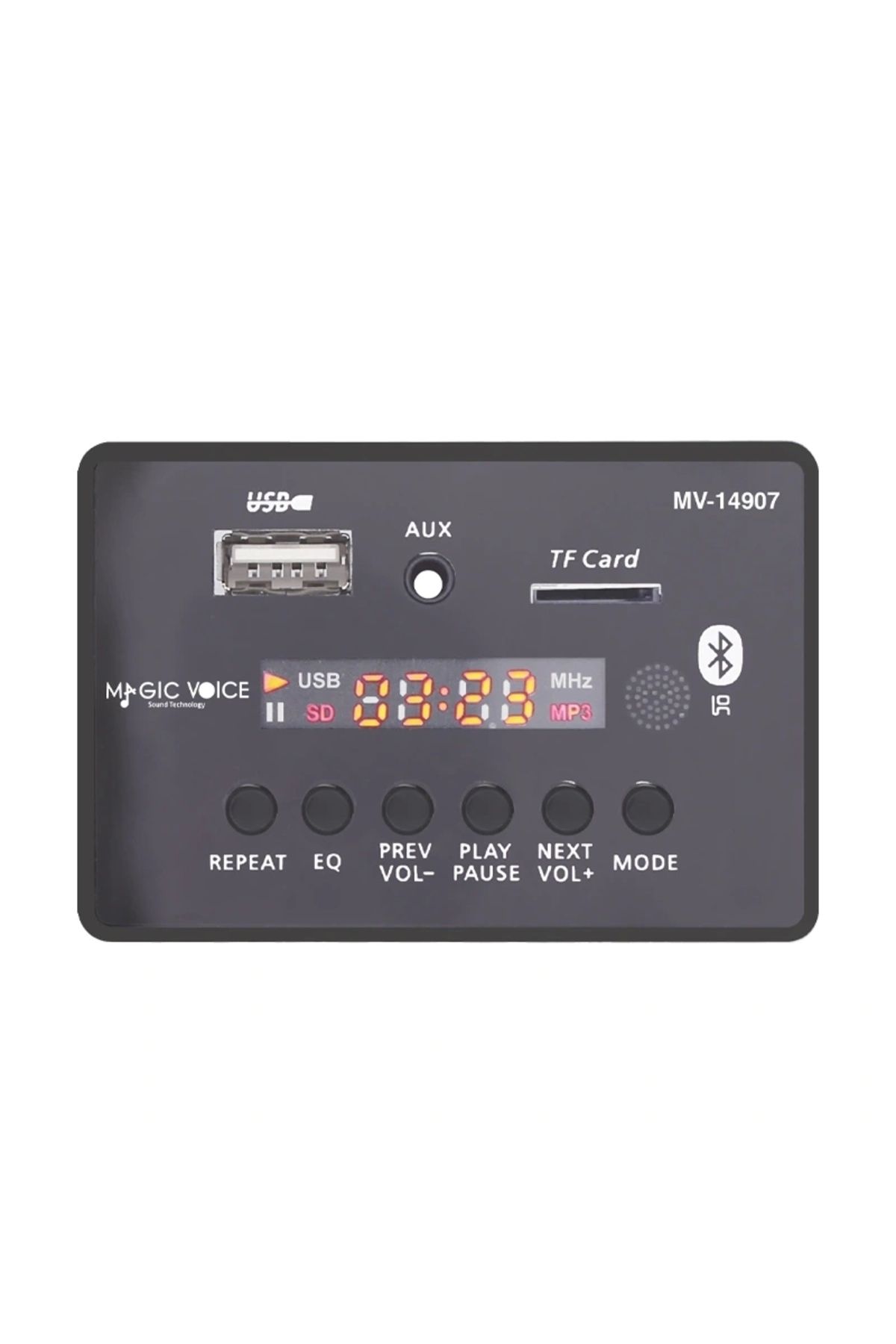 STOREMAX MAGİCVOİCE MV-14907 USB/SD/MIC/AUX/BLUETOOTH KUMANDALI EKRANLI OTO TEYP ÇEVİRİCİ DİJİTAL PLAYER BOAR