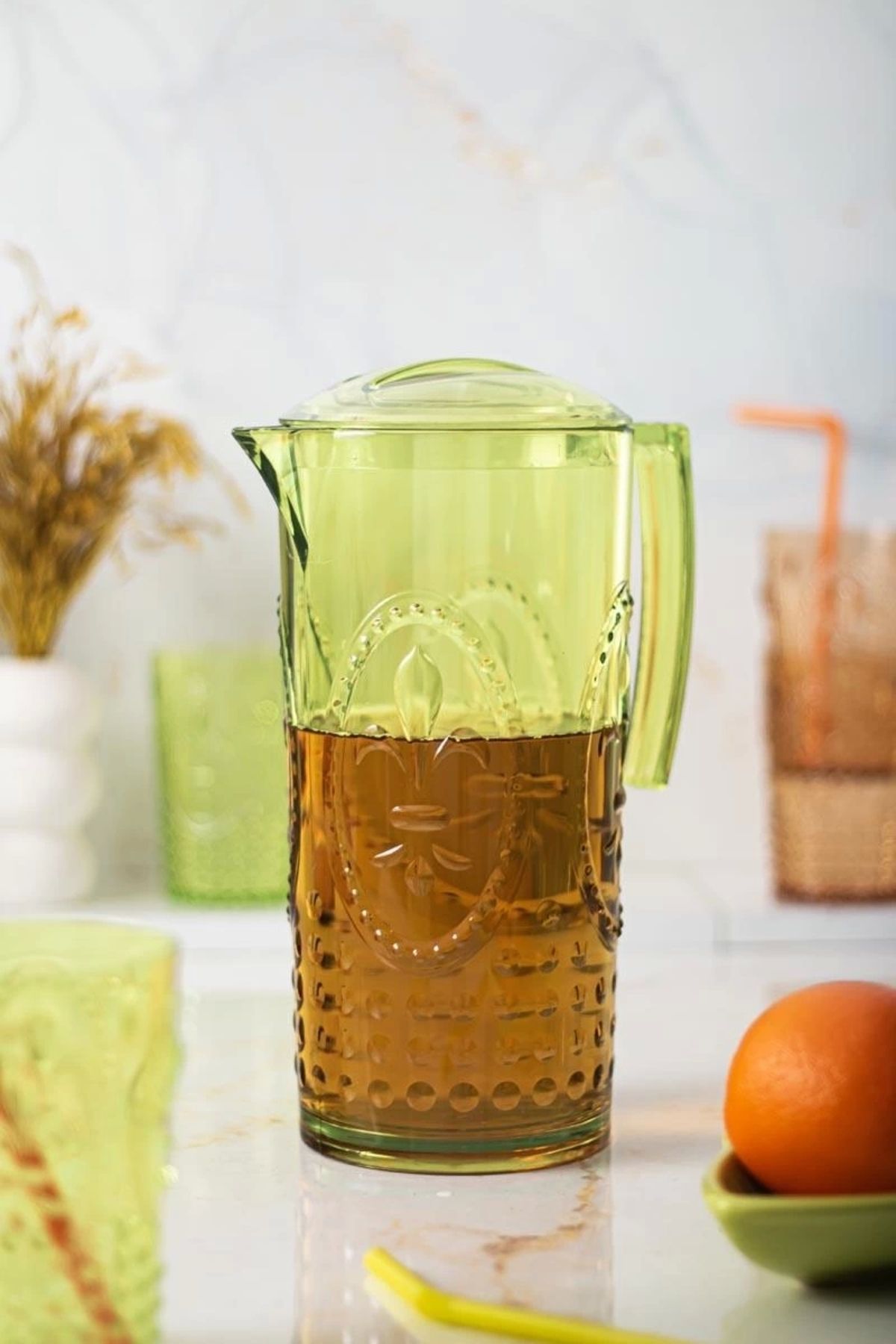 FTT SHOPPING MARKET Akrilik Magic 2,3 Lt Yeşil Sürahi ( Cam Değildir !!! )