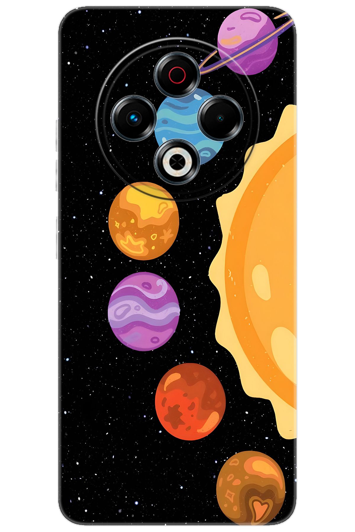 TECNO Spark 30 (KL6) Uyumlu Kılıf Desen Baskılı Silikon Gezegenler Tasarım STK:685 CP-bSXVqCp