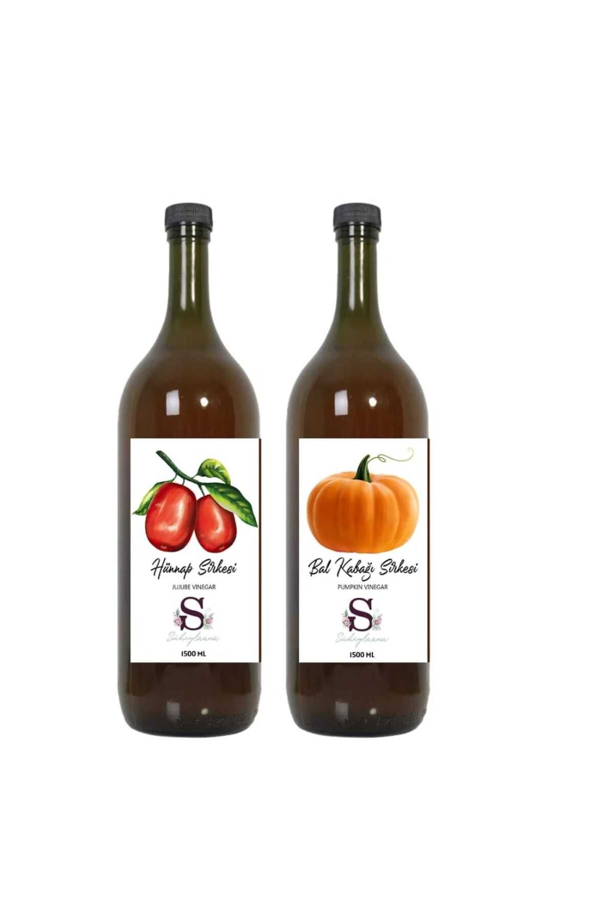 Süheylaana Doğal Hünnap Sirkesi 1500 Ml - Doğal Bal Kabağı Sirkesi 1500 Ml