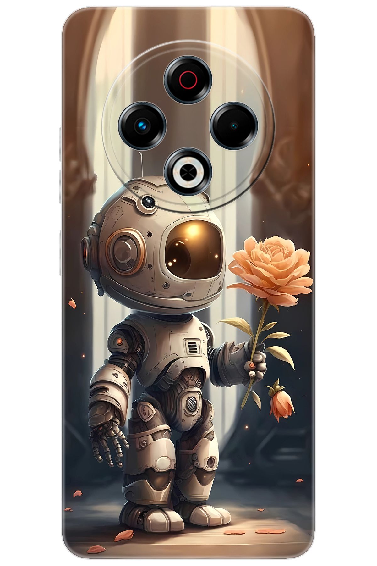 TECNO Spark 30 (KL6) Uyumlu Kılıf Desen Baskılı Silikon Astronot STK:620 CP-cgpsZxU