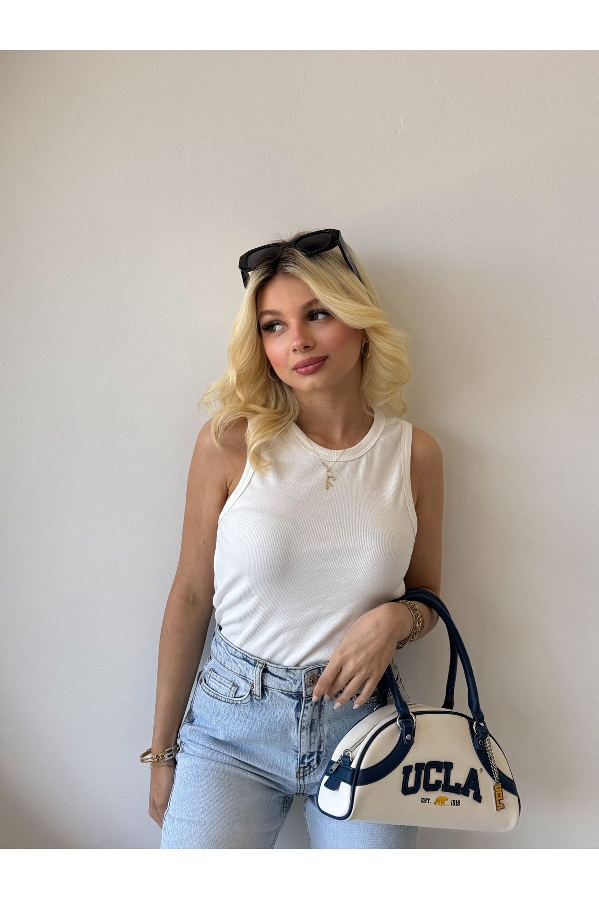 FHELIA Kadın Ekru %100 Pamuk Normal Kalıp Likralı Kaşkorse Basic Body Atlet