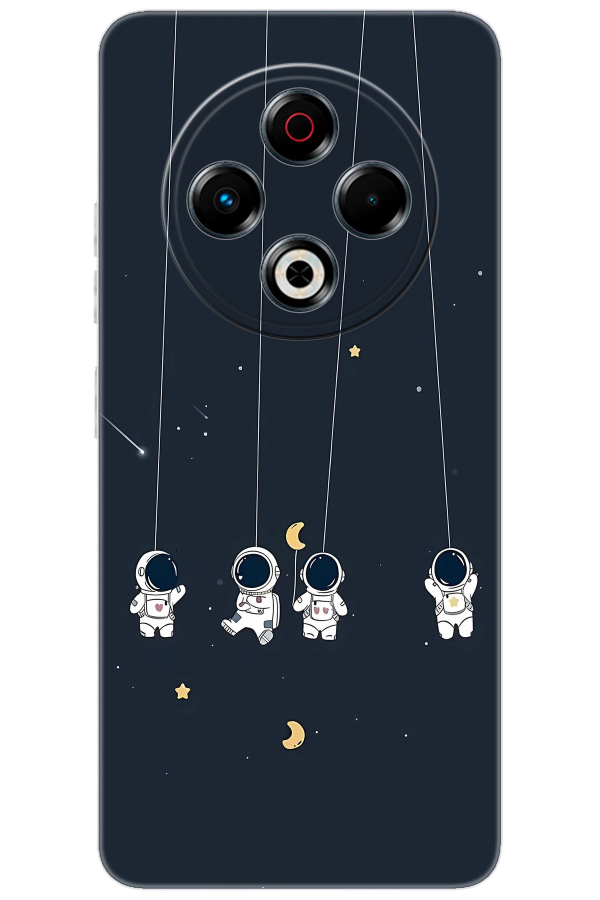 TECNO Spark 30 (KL6) Uyumlu Kılıf Desen Baskılı Silikon Astronot STK:663 CP-huwGmNL