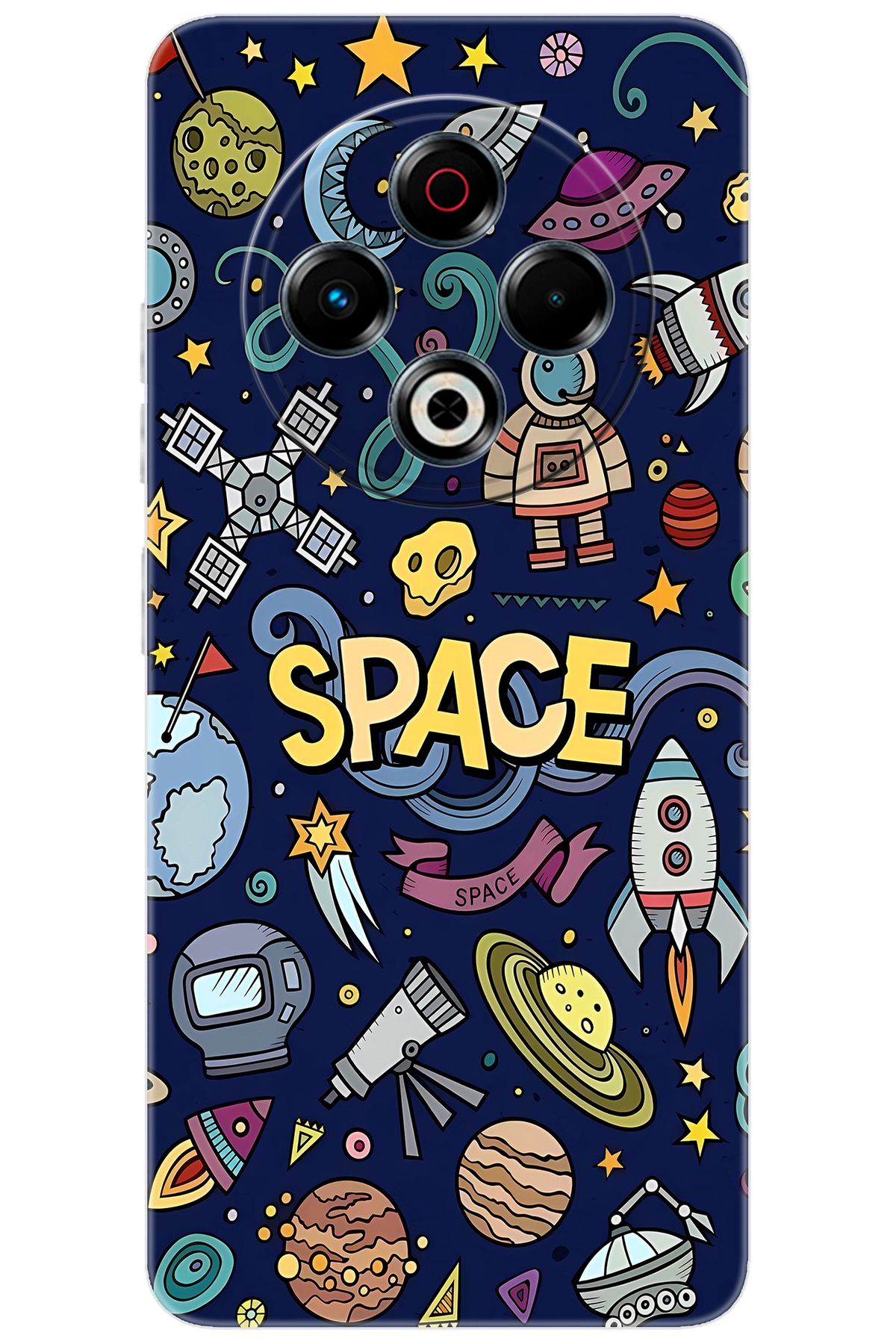 TECNO Spark 30 (KL6) Uyumlu Kılıf Desen Baskılı Silikon Space STK:623 CP-1D0RZkI