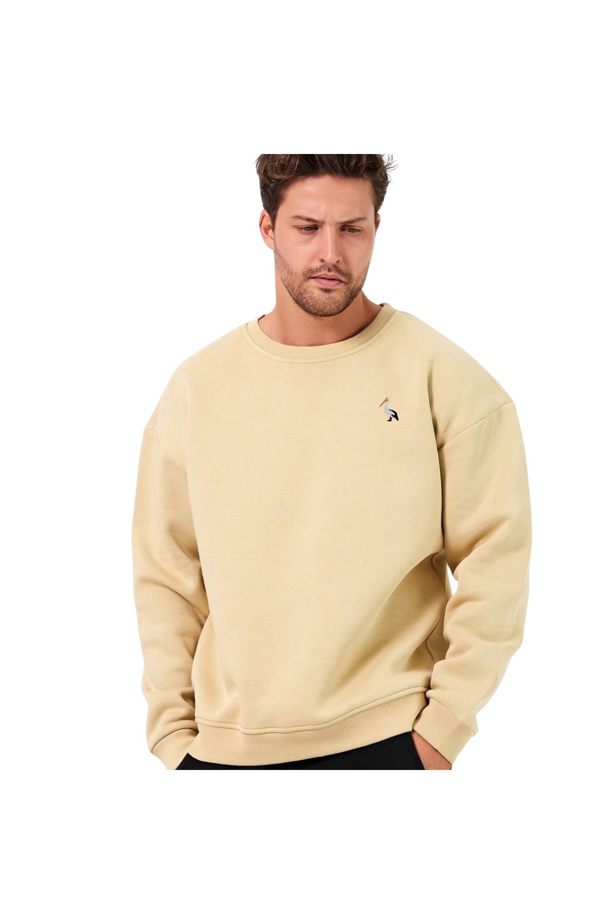 ChapellaSocks Kuş Desen Nakışlı Unisex Sweatshirt- %100 Pamuk ve Rahat!