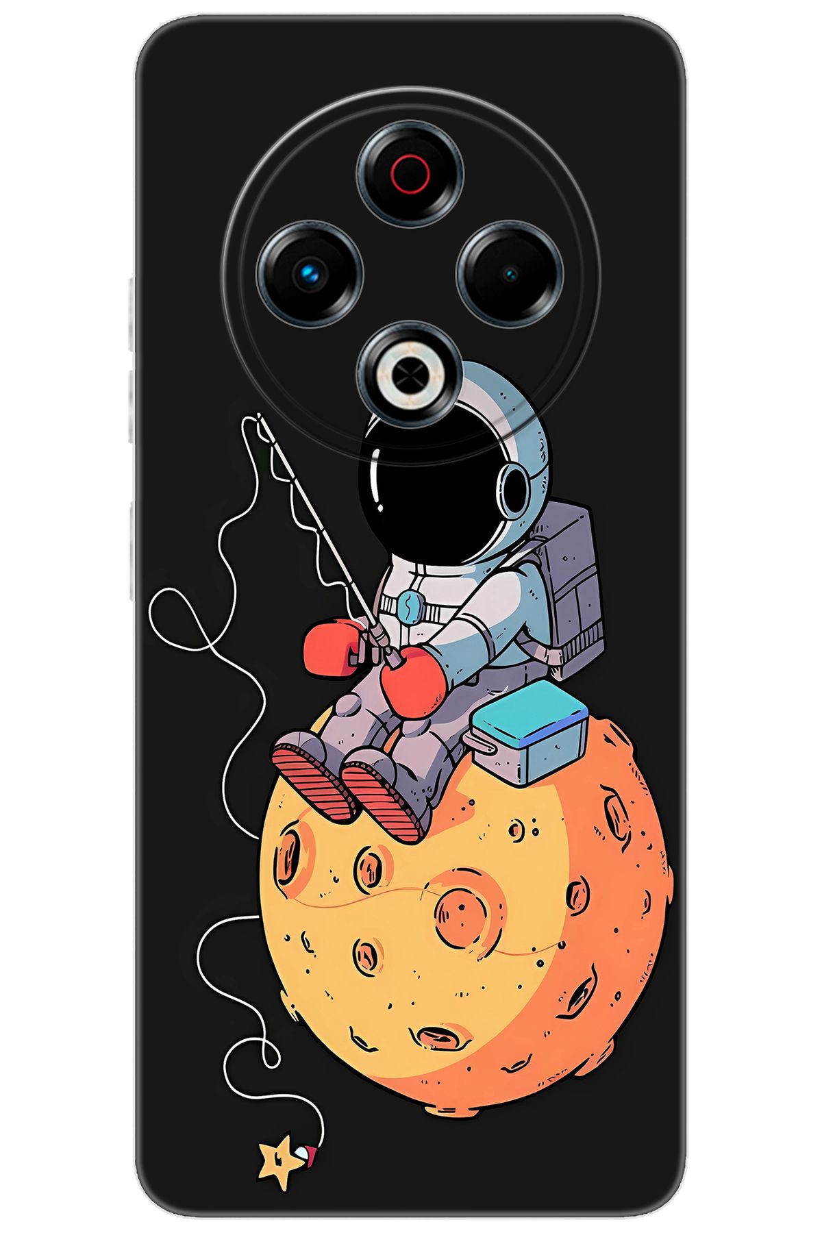 TECNO Spark 30 (KL6) Uyumlu Kılıf Desen Baskılı Silikon Astronot STK:640 CP-SxReSlF