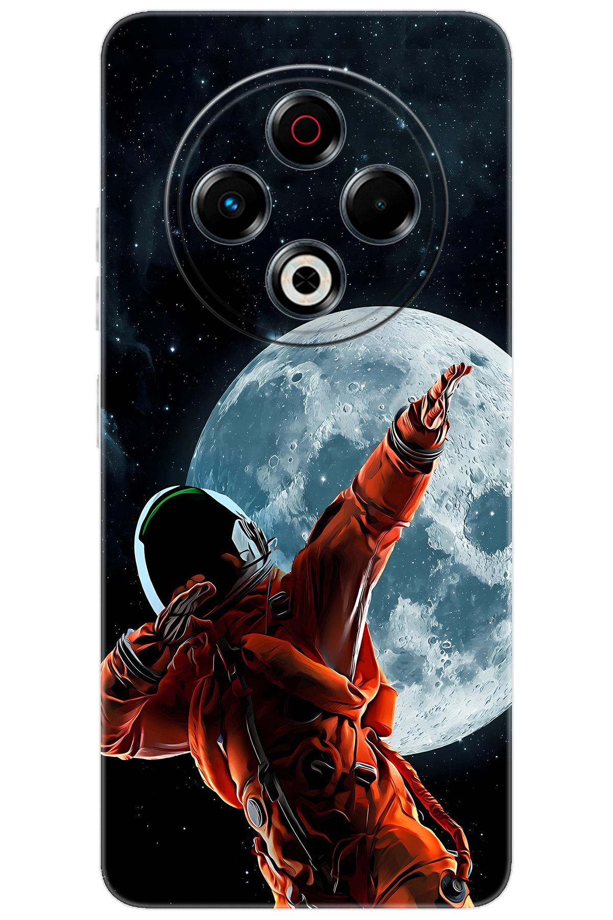 TECNO Spark 30 (KL6) Uyumlu Kılıf Desen Baskılı Silikon Astronot STK:674 CP-bM2EhRj