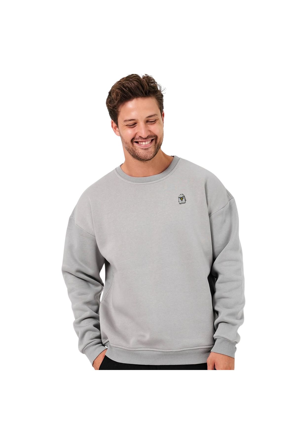 ChapellaSocks Kartal Desen Nakışlı Unisex Sweatshirt- %100 Pamuk ve Rahat!