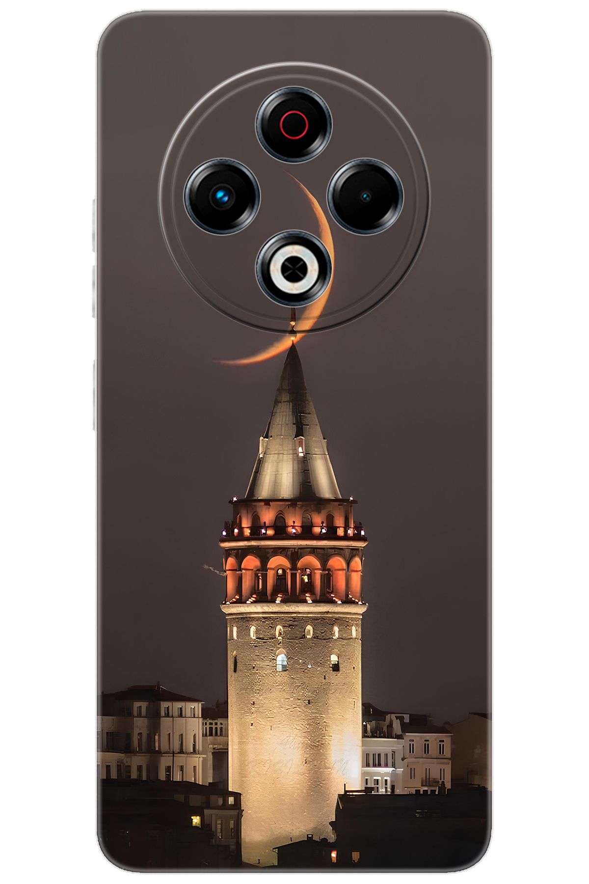 TECNO Spark 30 (KL6) Uyumlu Kılıf Desen Baskılı Silikon Galata Kulesi STK:673 CP-mqXOpDv