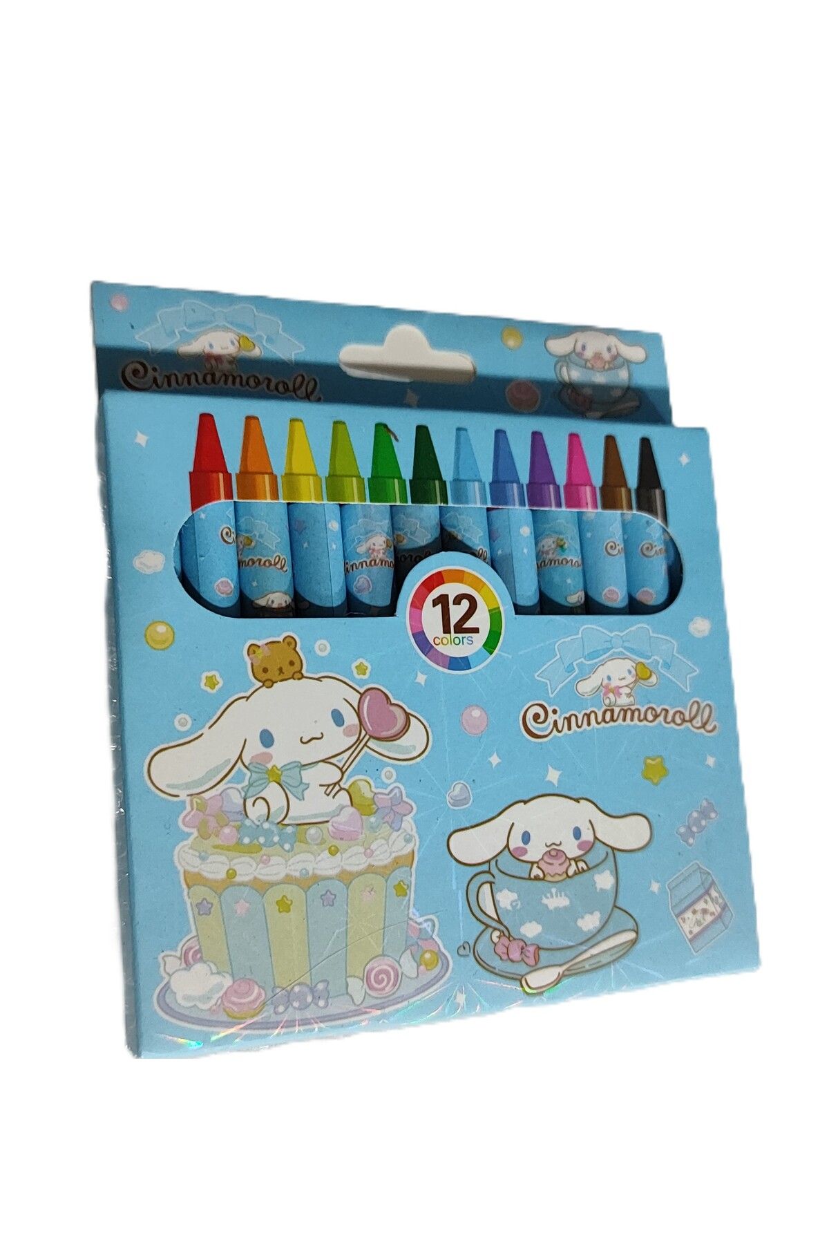 ada çanta kırtasiye Cinnamaroll figürlü 12 li pastel boya kalemi