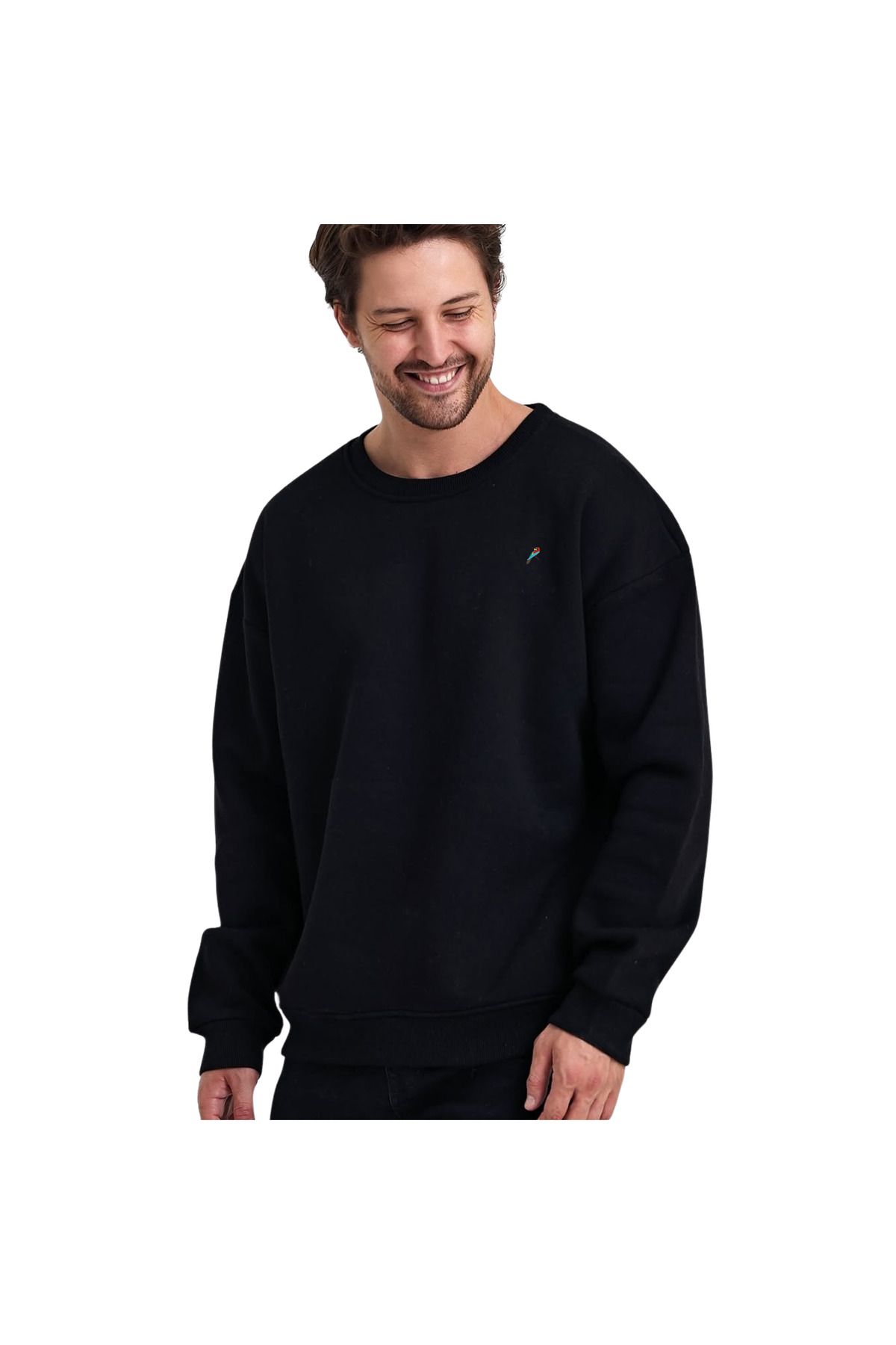 ChapellaSocks Kuş Desen Nakışlı Unisex Sweatshirt- %100 Pamuk ve Rahat!