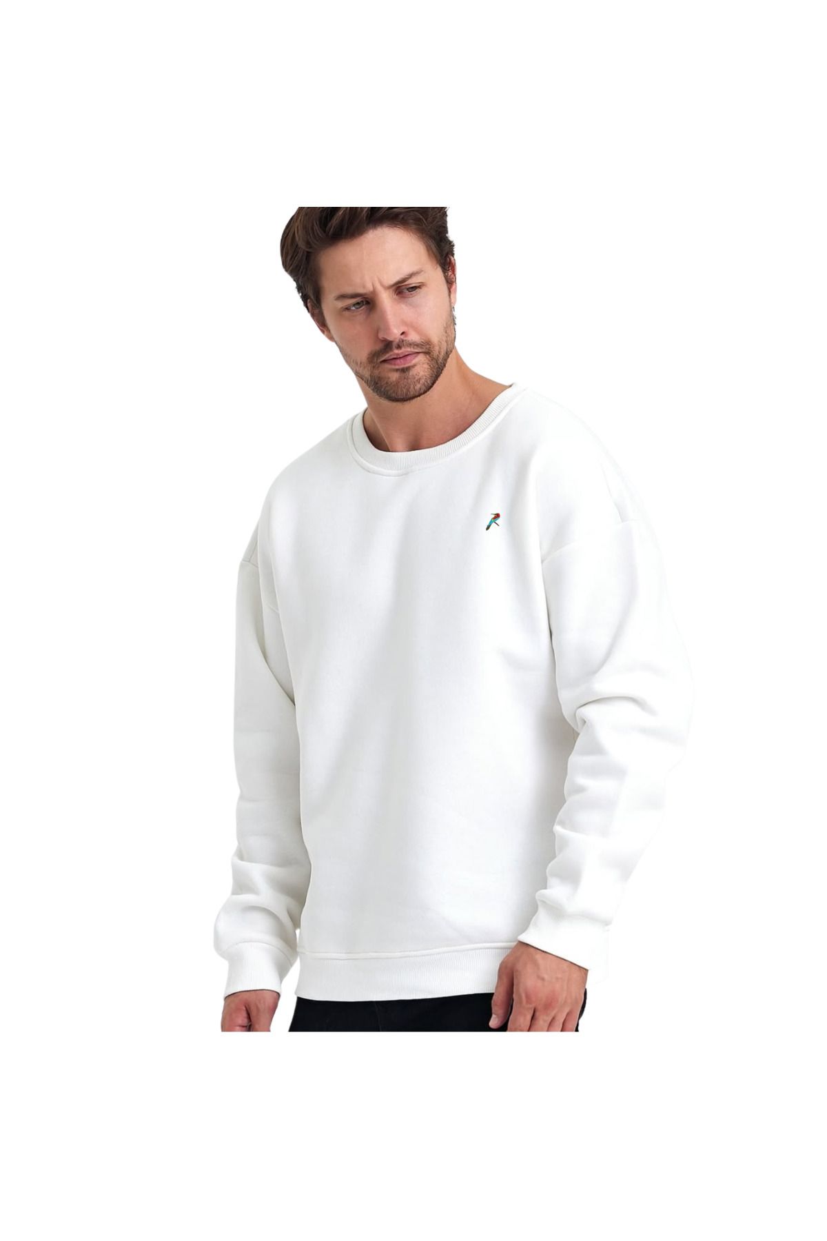ChapellaSocks Kuş Desen Nakışlı Unisex Sweatshirt- %100 Pamuk ve Rahat!