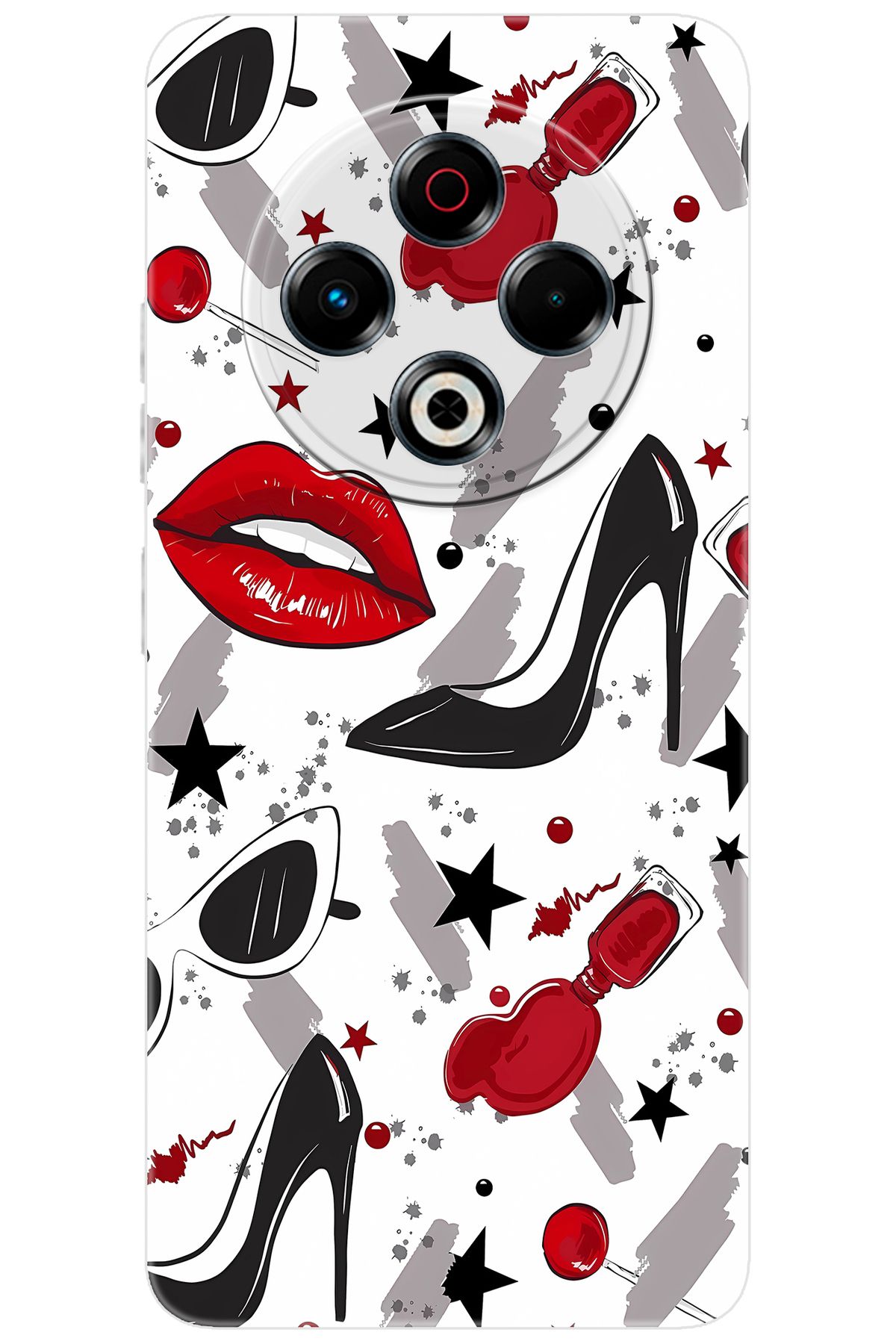 TECNO Spark 30 (KL6) Uyumlu Kılıf Desen Baskılı Silikon Fashion Design STK:676 CP-iOadzCO
