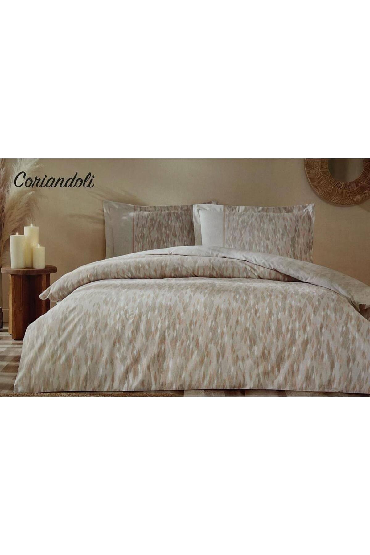 doremodam Özdilek Çift Kişilik Ranforce Nevresim Takımı Coriandoli Somon - 672721-1453