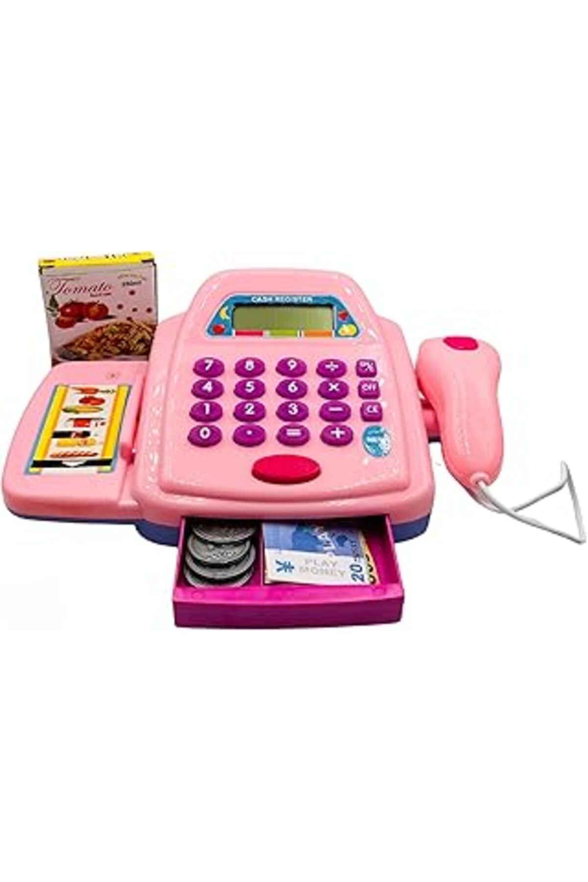 Mu Art Minik Marketçiler Işıklı Ve Sesli Oyuncak Yazar Kasa Seti (Pembe)