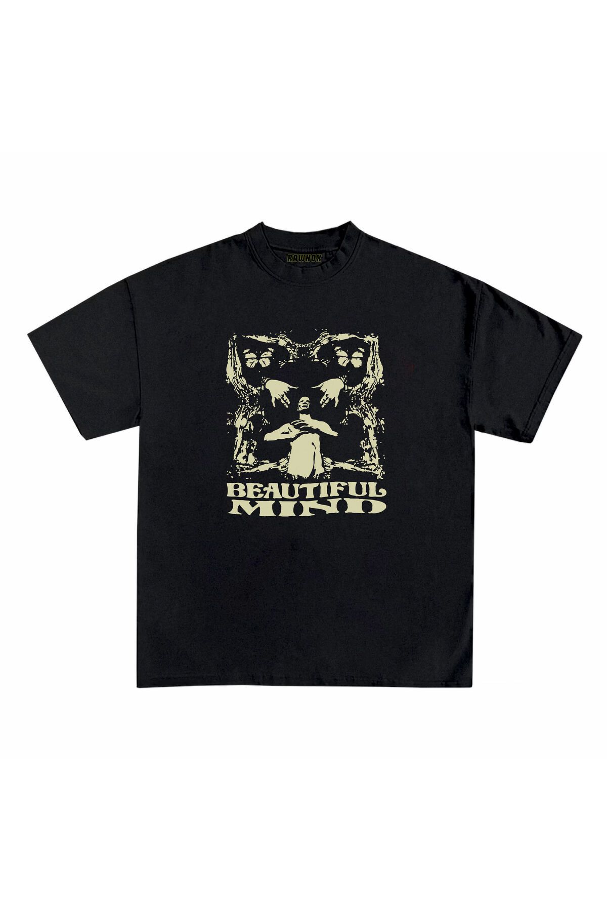 RawNox Unisex Bol Kalıp RawNox Özel Koleksiyon Beatiful Mind Tshirt