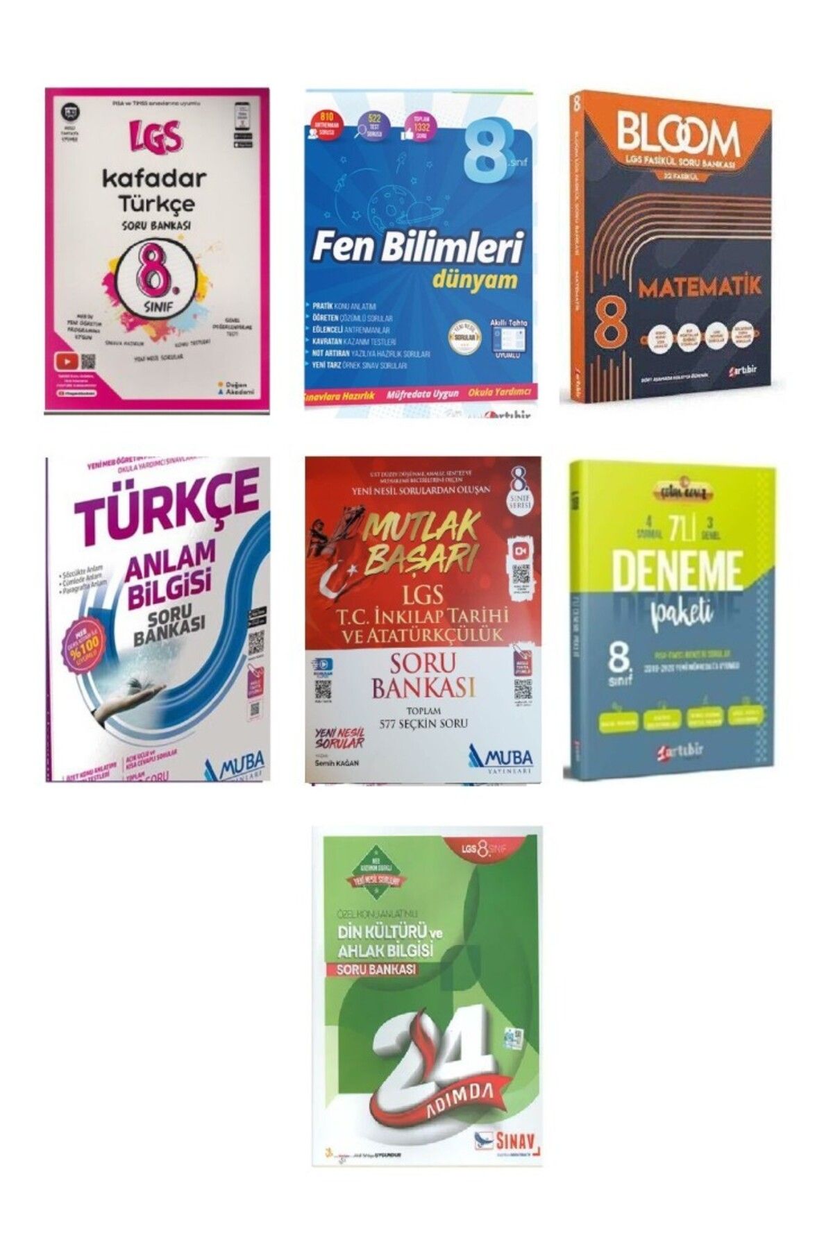 Doğan Akademi 8. Sınıf Tüm Dersler Eğitim Seti 7 Kitap (Set 4)