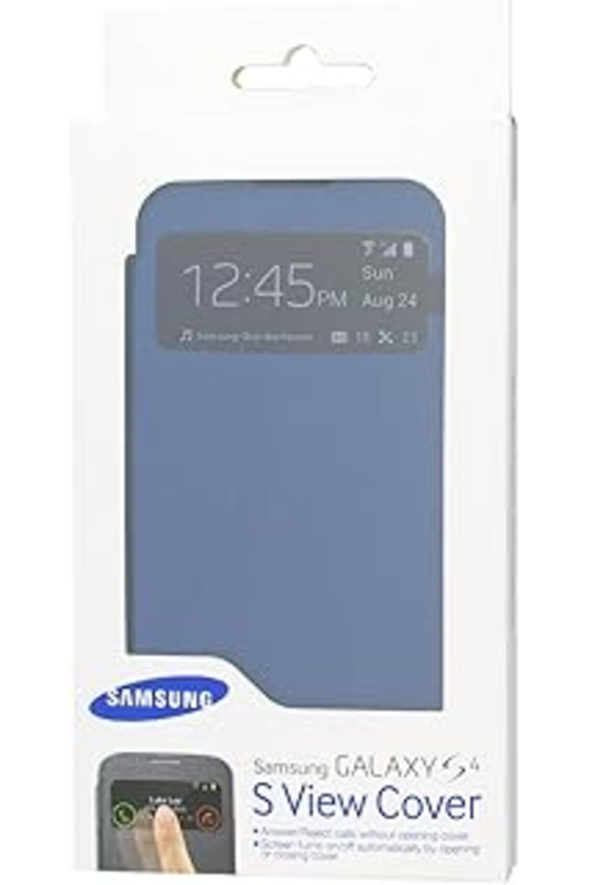 Mu Art Samsung I9500 Galaxy S4 S View Cover Kılıf - Koyu Mavi Ef-ci950blegww