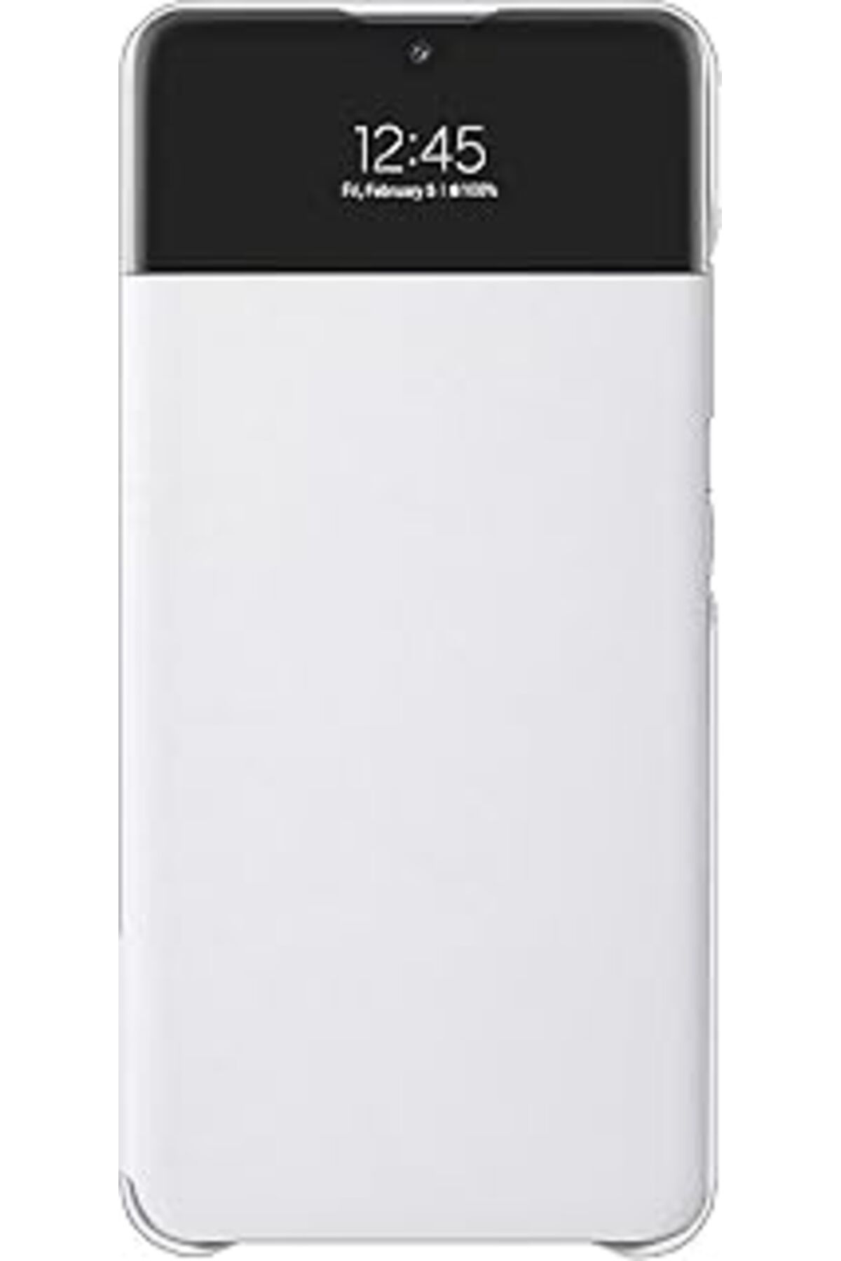 Mu Art Samsung Galaxy A32 S View Akıllı Kılıf Kapaklı Cüzdan, Beyaz Ef-ea325p