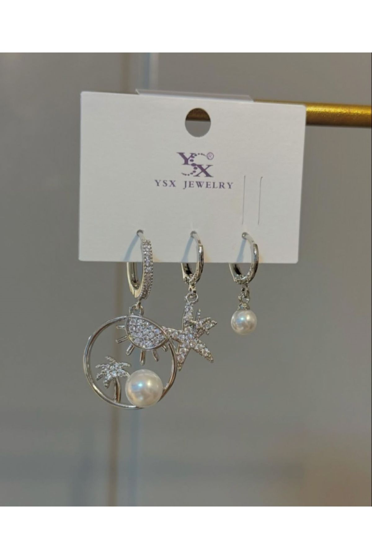 İD ACCESSORİES Zirkon Taşlı Küpe