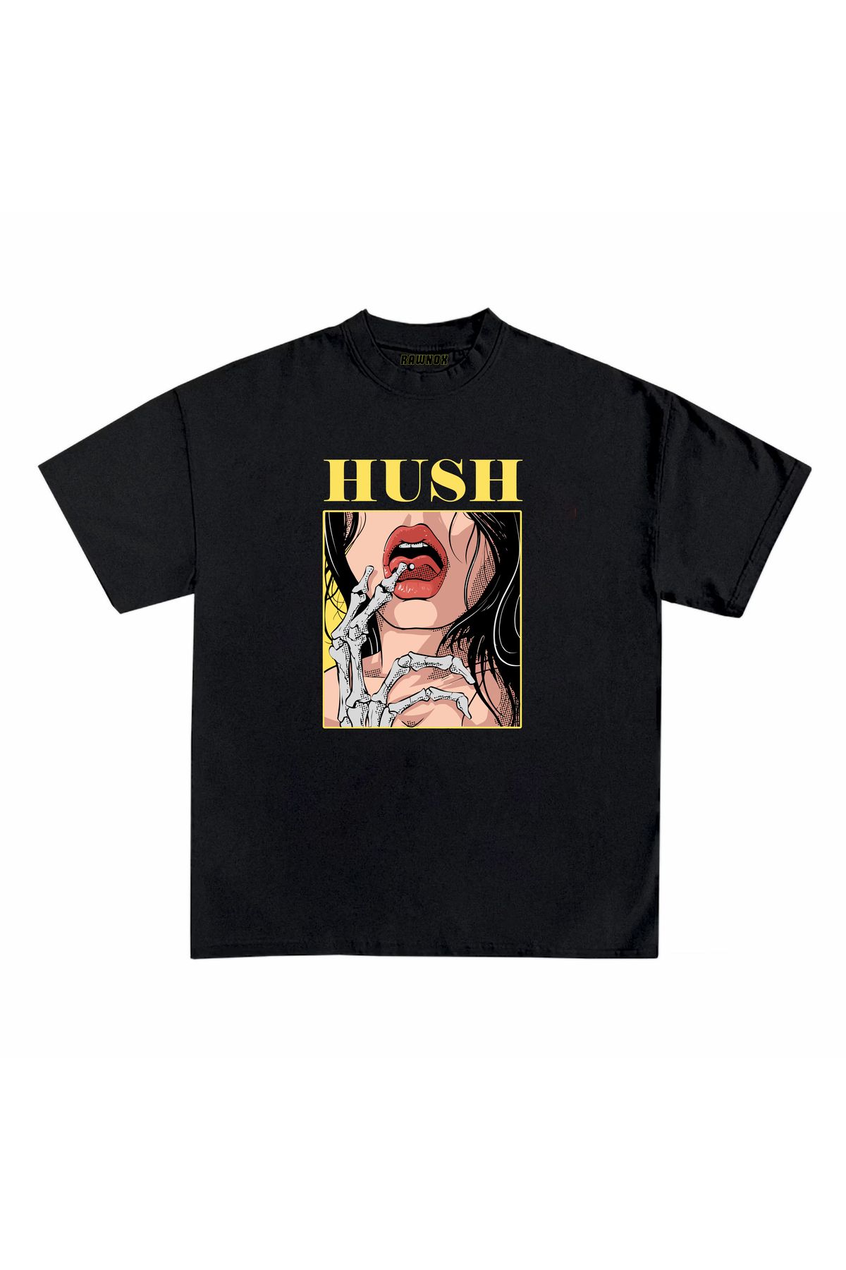 RawNox Unisex Bol Kalıp RawNox Özel Koleksiyon Hush Tshirt