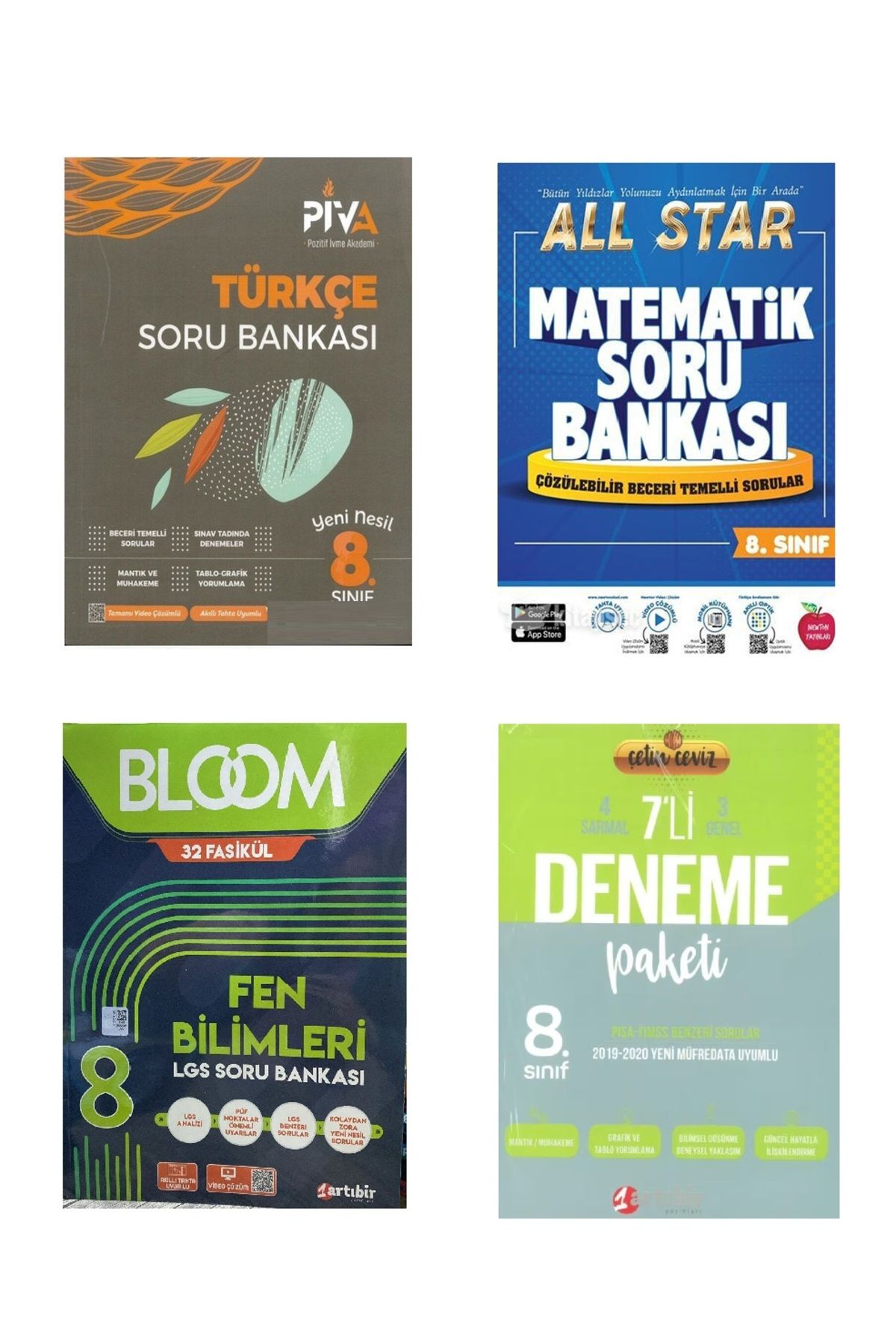 Muba Yayınları 8. Sınıf Türkçe Matematik Fen Bilimleri Lgs Deneme Seti (4 Kitap)