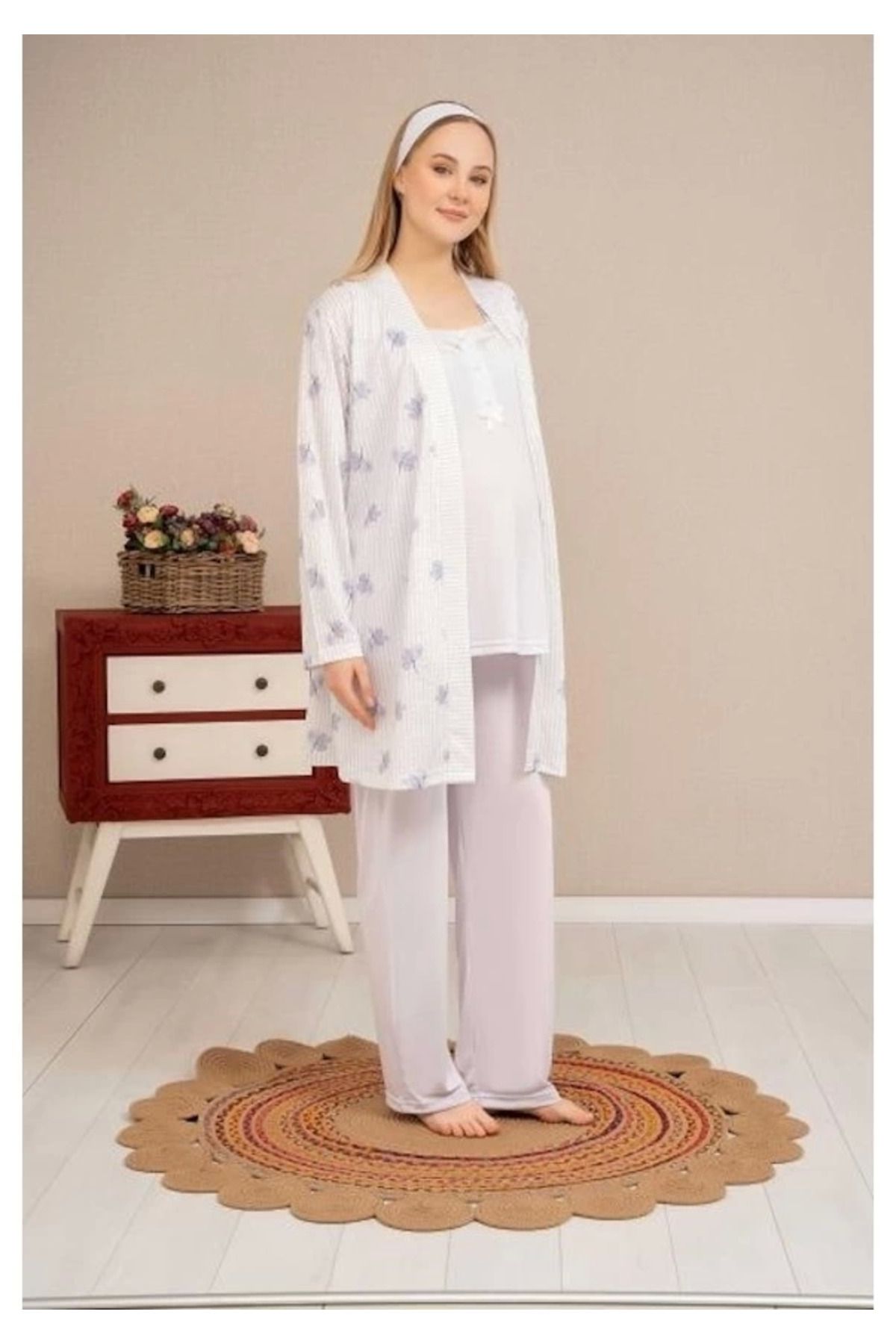 FTT SHOPPING MARKET Azze Ba-ha 4521 Sabahlıklı Lohusa Pijama Takımı