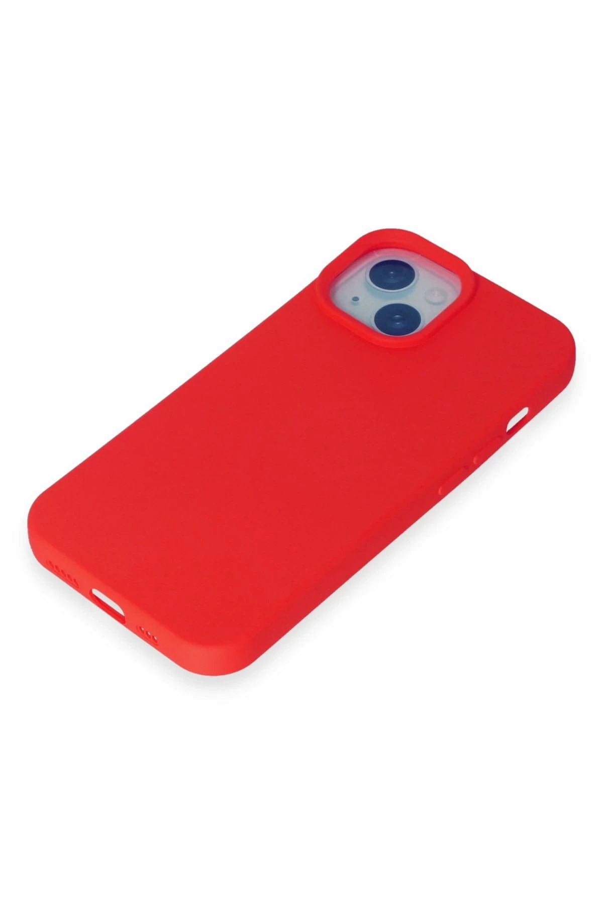 NewFace iPhone 15 uyumlu Kılıf Nano içi Kadife Silikon - Kırmızı SVLRS