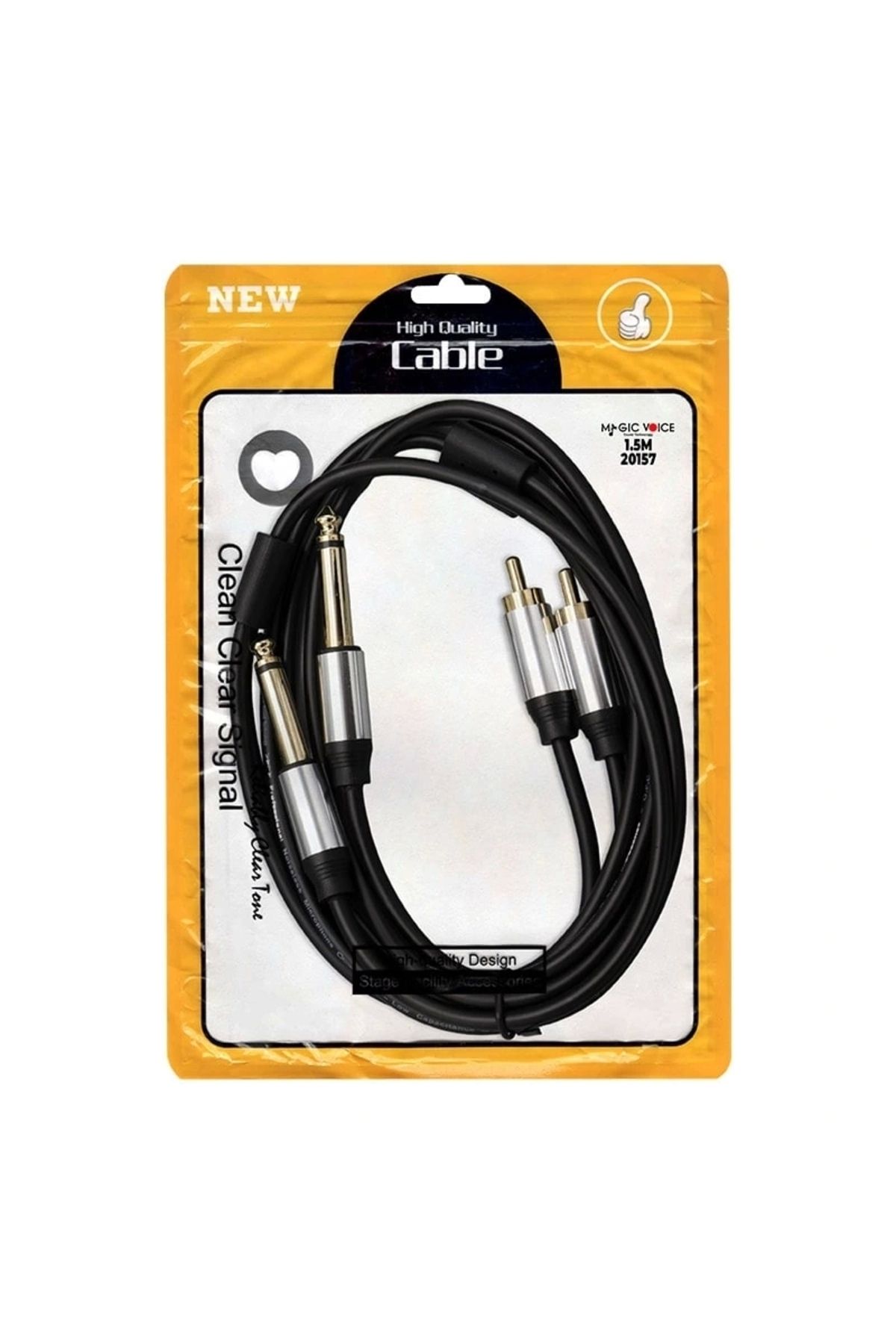 STOREMAX LD398 2X 6.3MM MONO ERKEK + 2X RCA ERKEK 1.5 METRE KABLO (5047)