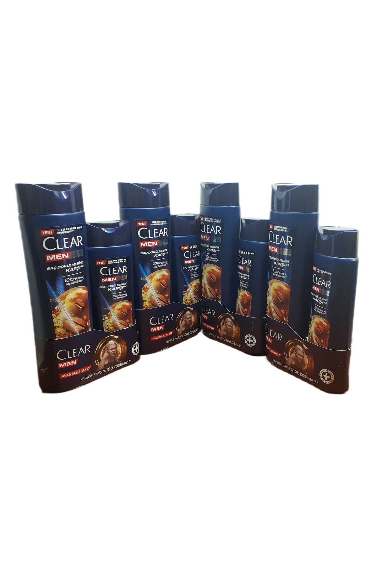 Clear MEN SAÇ DÖKÜLMESİNE KARŞI KEPEK ŞAMPUANI 350 + 180 ML X 4 ADET