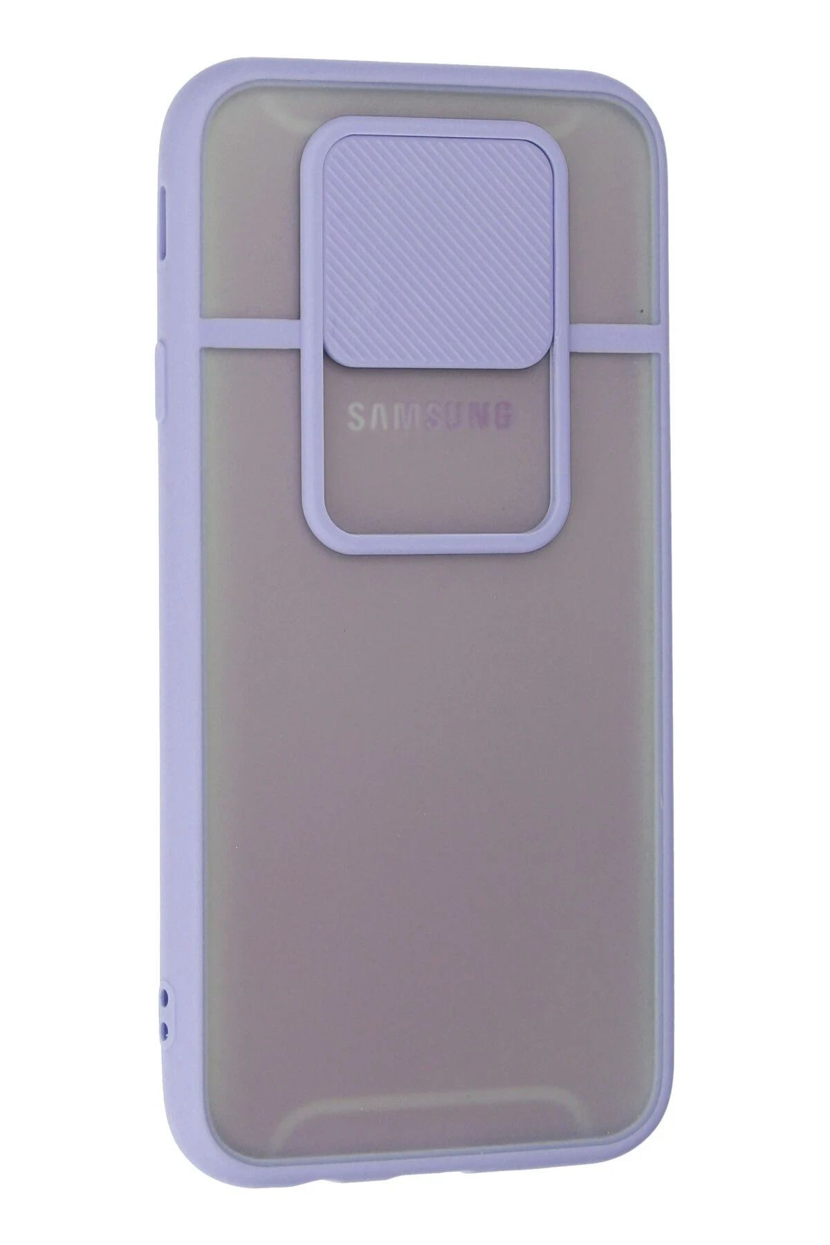 NewFace Samsung Galaxy J7 Pro / J730 Kılıf Palm Buzlu Kamera Sürgülü Silikon - Lila SVLRS