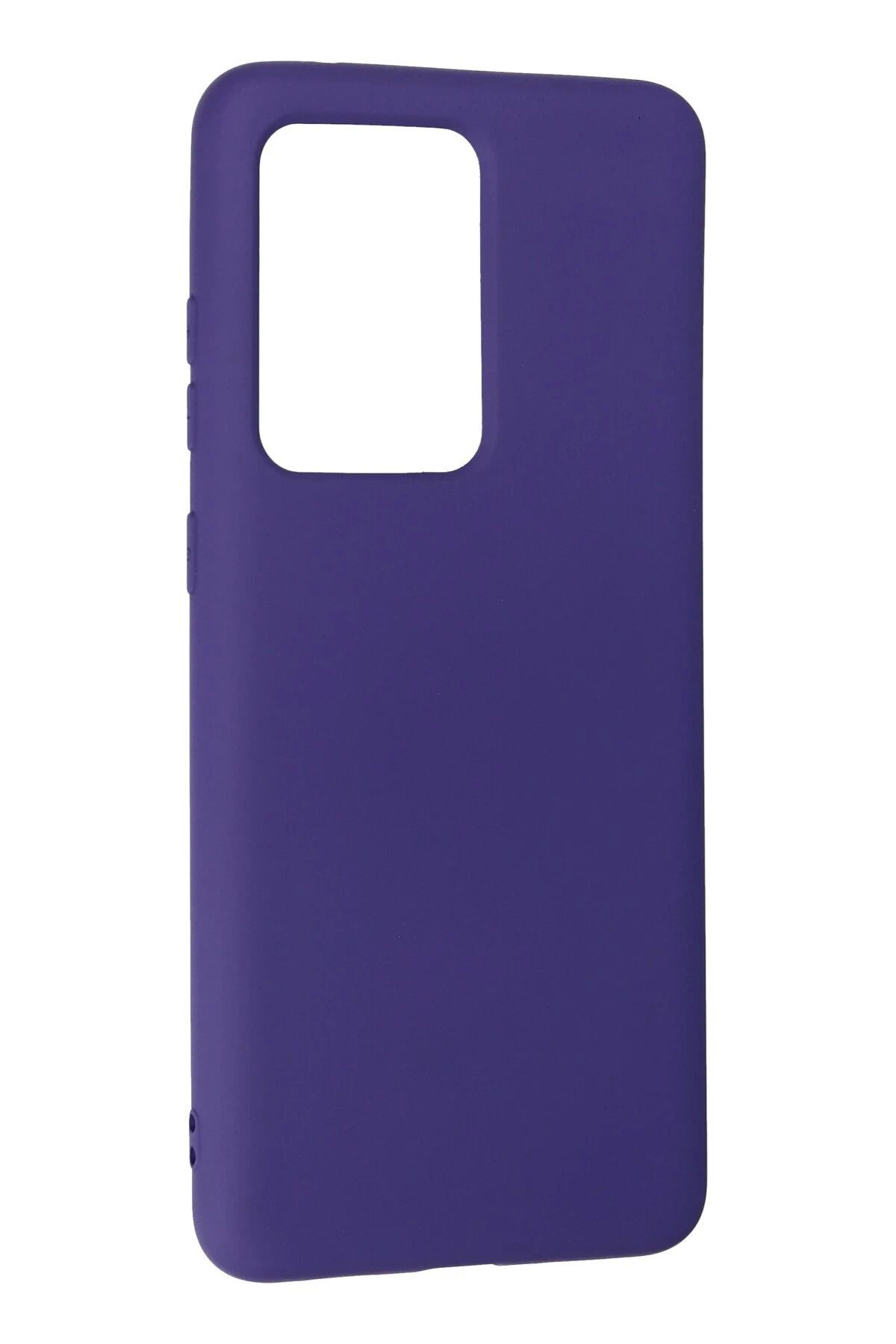 NewFace Galaxy S20 Ultra Kılıf Nano içi Kadife Silikon - Mor uyumlu