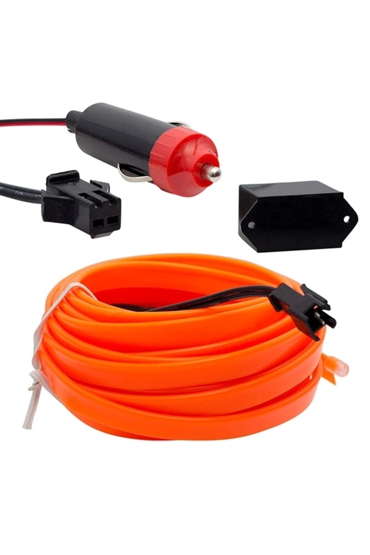 STOREMAX ARAÇ İÇİ NEON ORANJ 5 METRE İP AYDINLATMA ÇAKMAKLIKLI (5047)