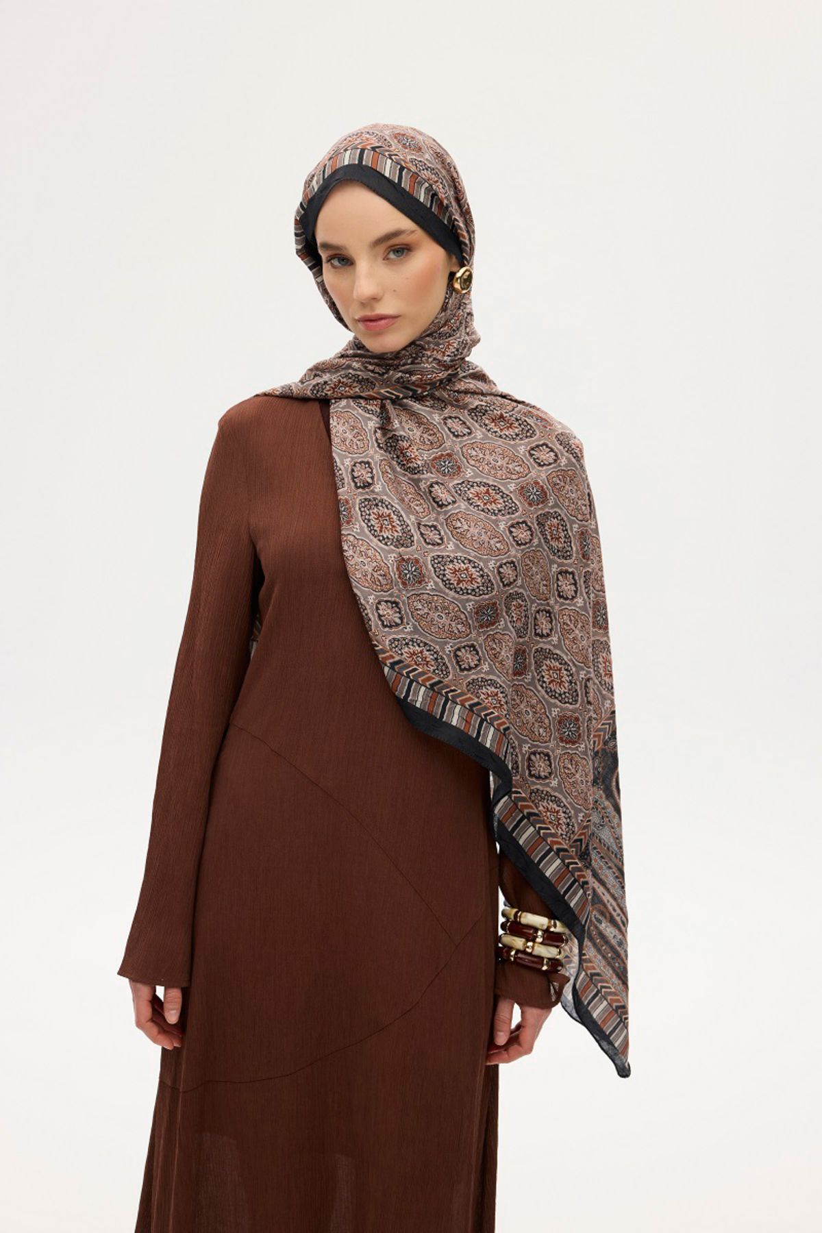 MODA Soft Şal Kraş Serisi Bej Rengi