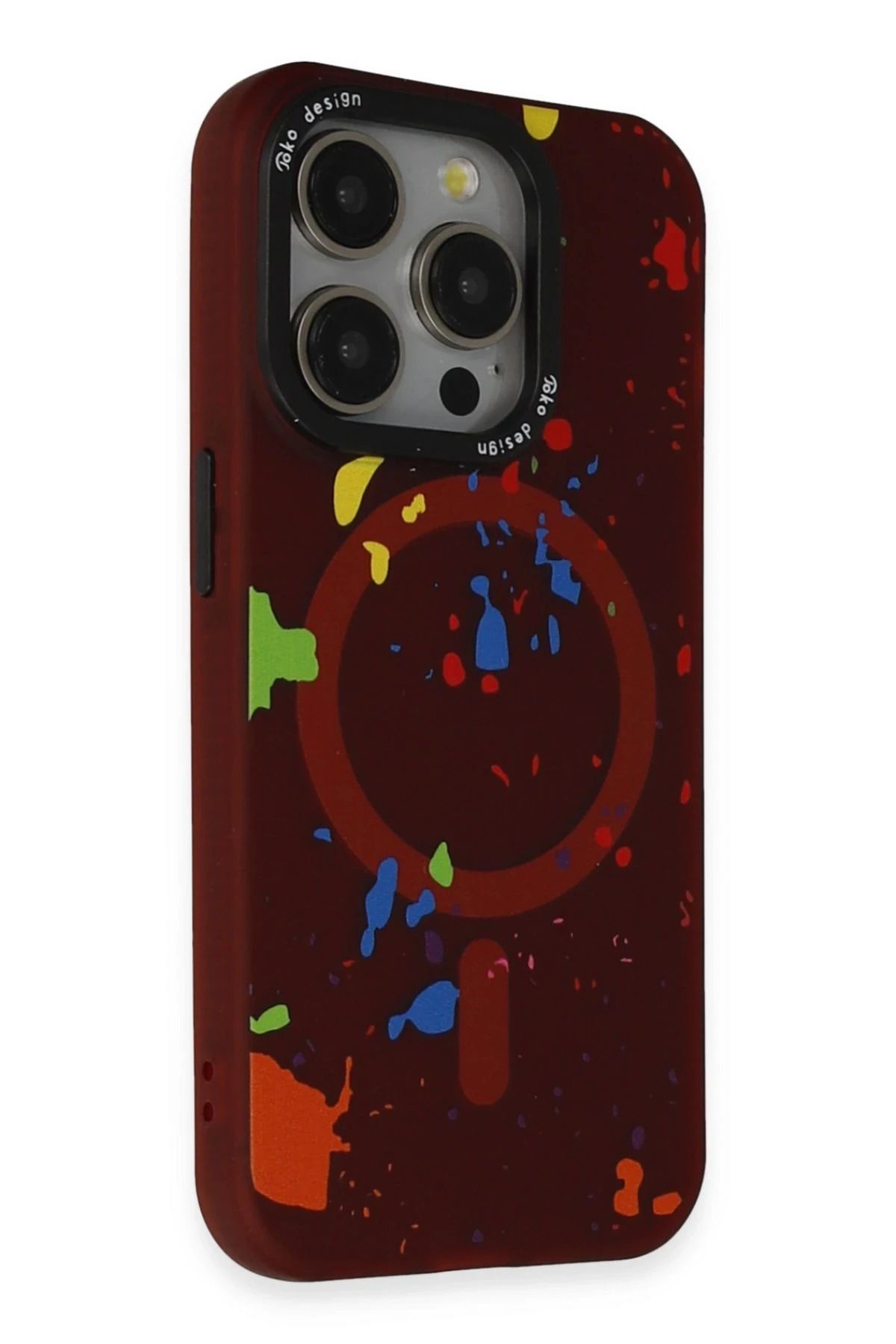 Joko iPhone 15 Pro Colorful Magsafe Kapak - Kırmızı SVLRS