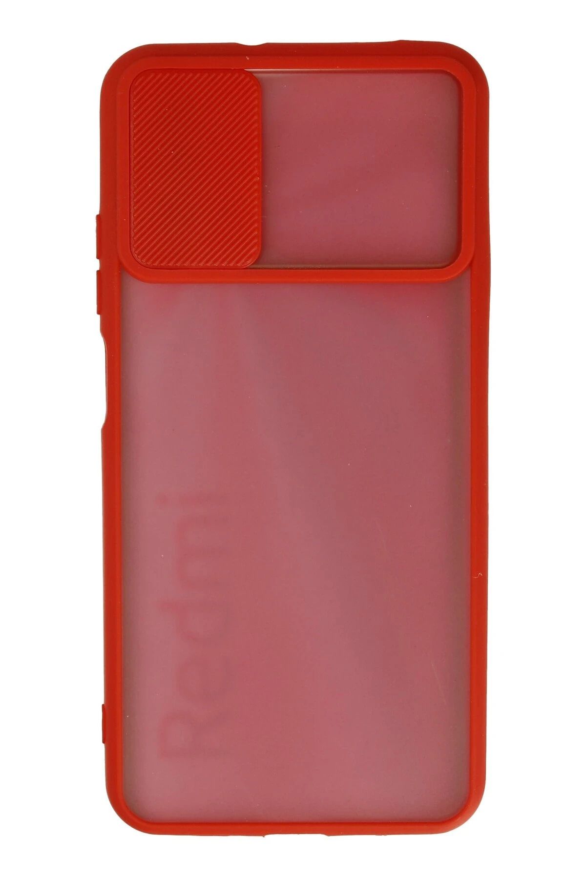 NewFace Xiaomi Redmi 9T Kılıf Palm Buzlu Kamera Sürgülü Silikon - Kırmızı FLKRY