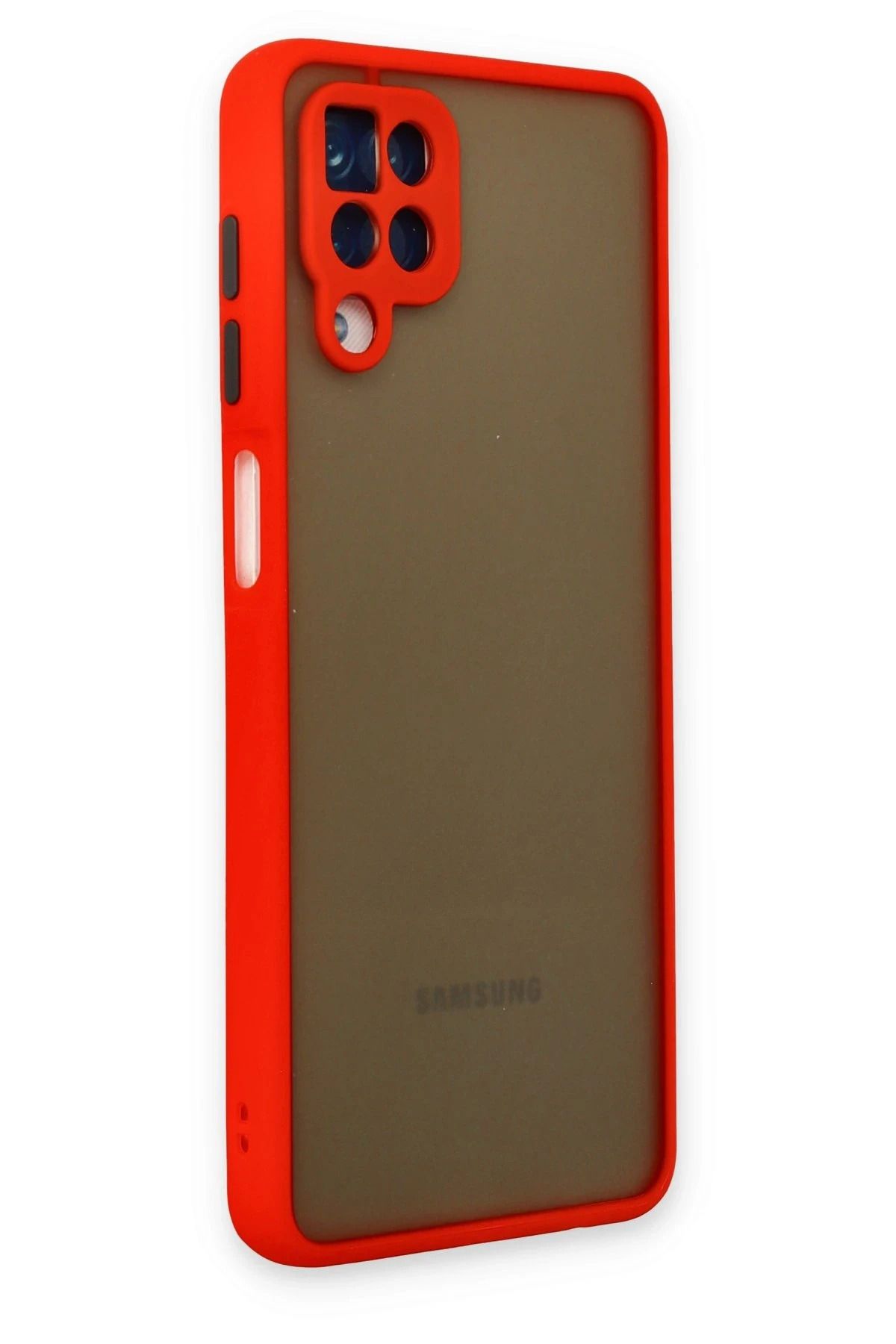 NewFace Samsung Galaxy A12 Kılıf Montreal Silikon Kapak - Kırmızı FLKRY