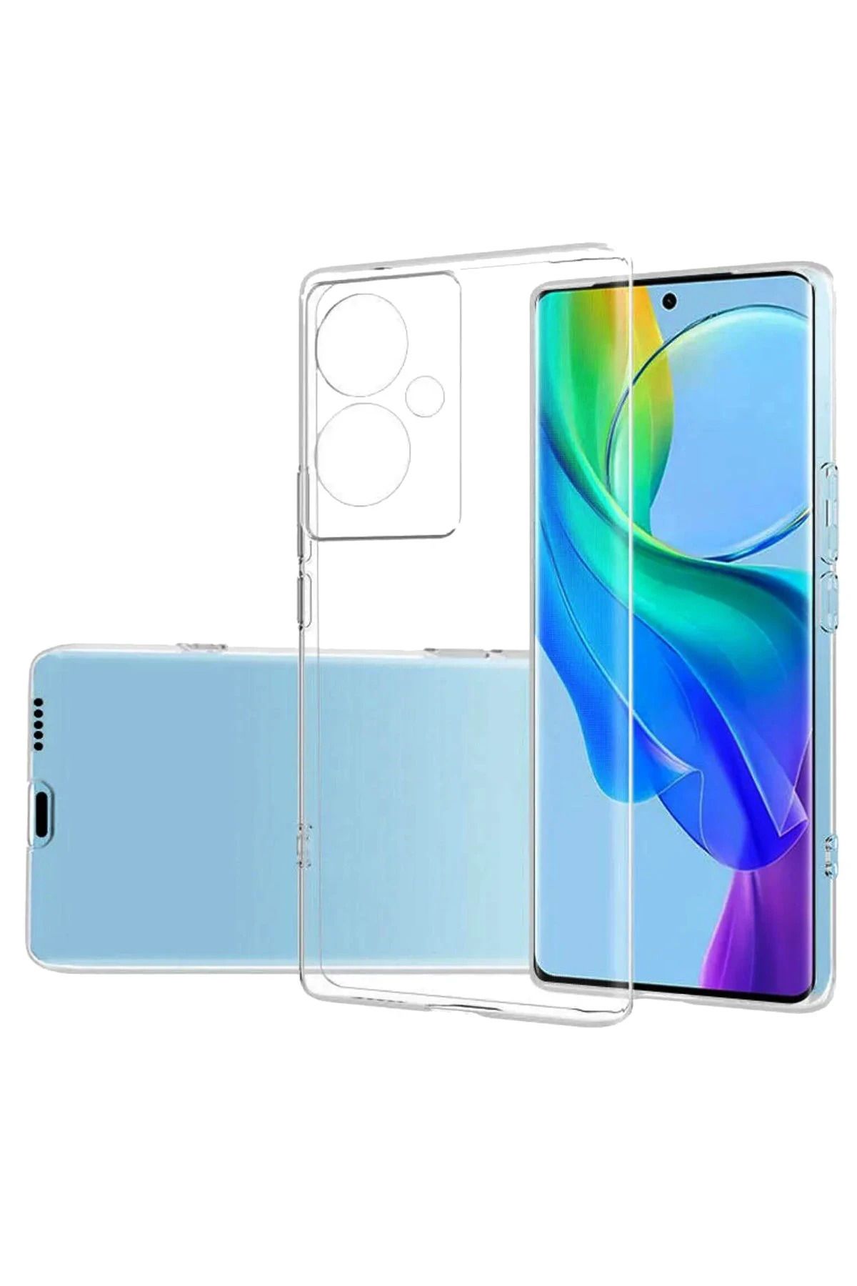 NewFace Vivo V29 Lite Kılıf Lüx Şeffaf Silikon SVLRS