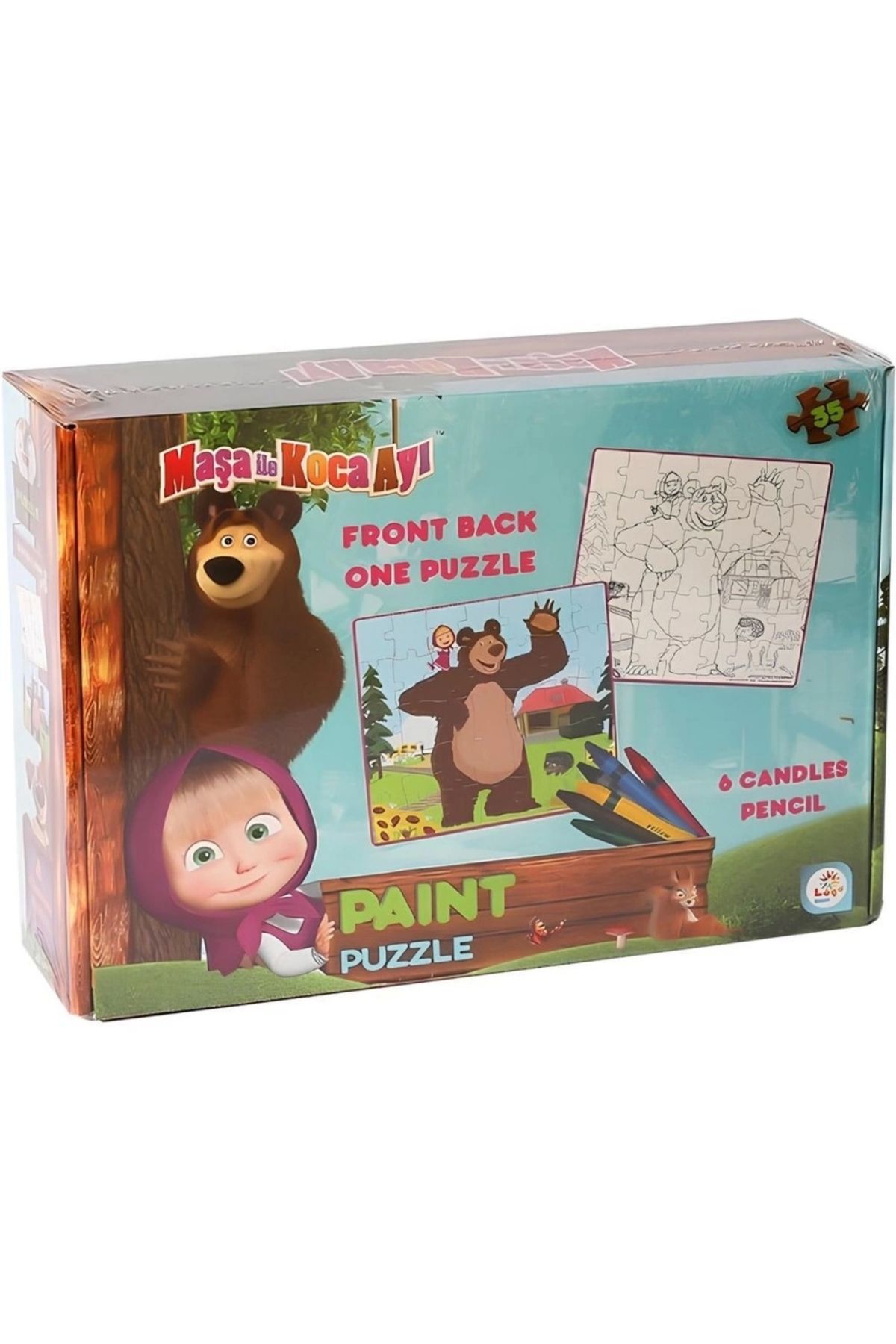 FTT SHOPPING MARKET NessiWorld Maşa Koca Ayı Boyamalı Puzzle
