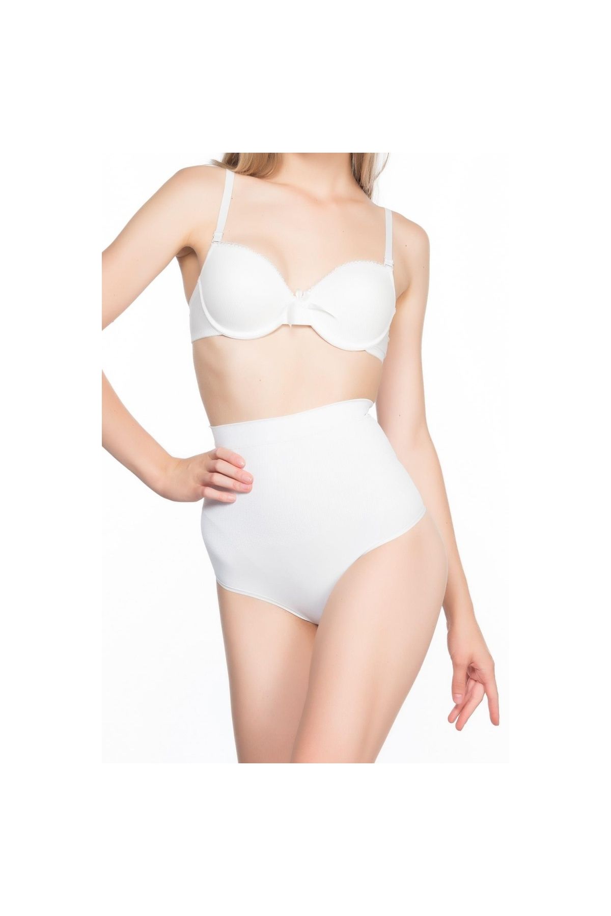 Marsilyan MODLİVE BEYAZ MI Emay 2054 Masajlı String Korse
