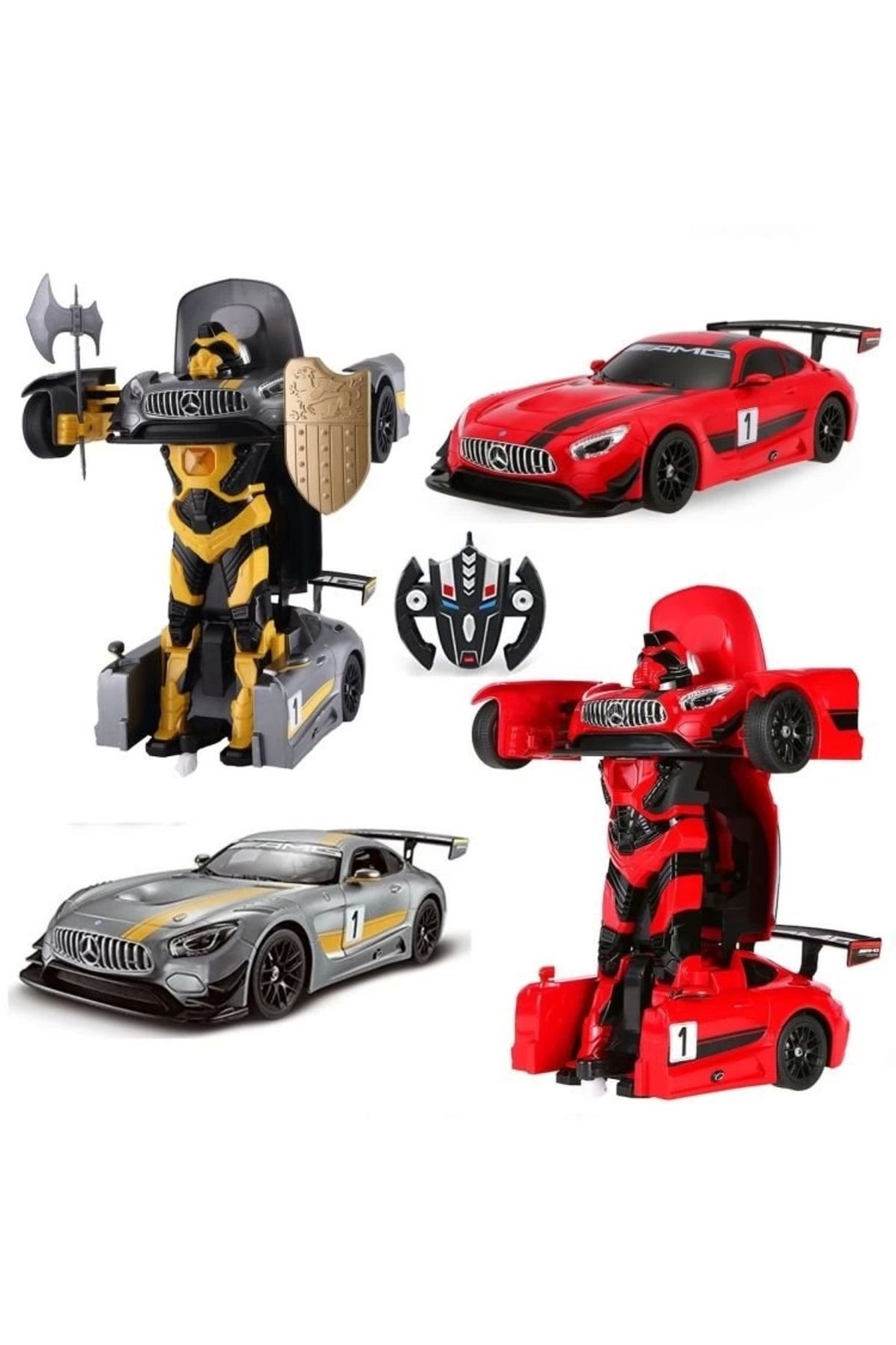 FTT SHOPPING MARKET NessiWorld Rastar Robota Dönüşen Kumandalı Mersedes AMG GT3