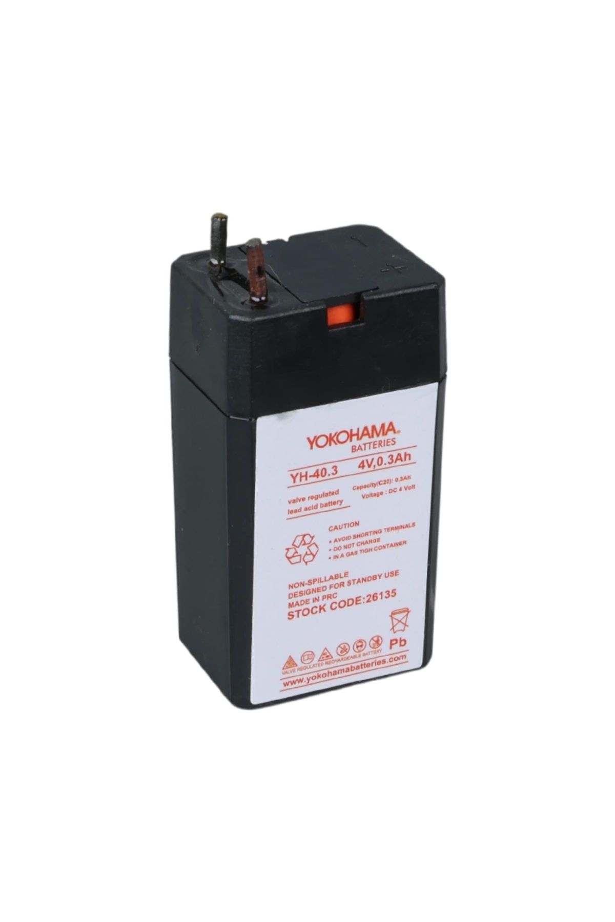 STOREMAX YOKOHAMA YH-40.3 4 VOLT - 0.3 AMPER KURU AKÜ (5047)