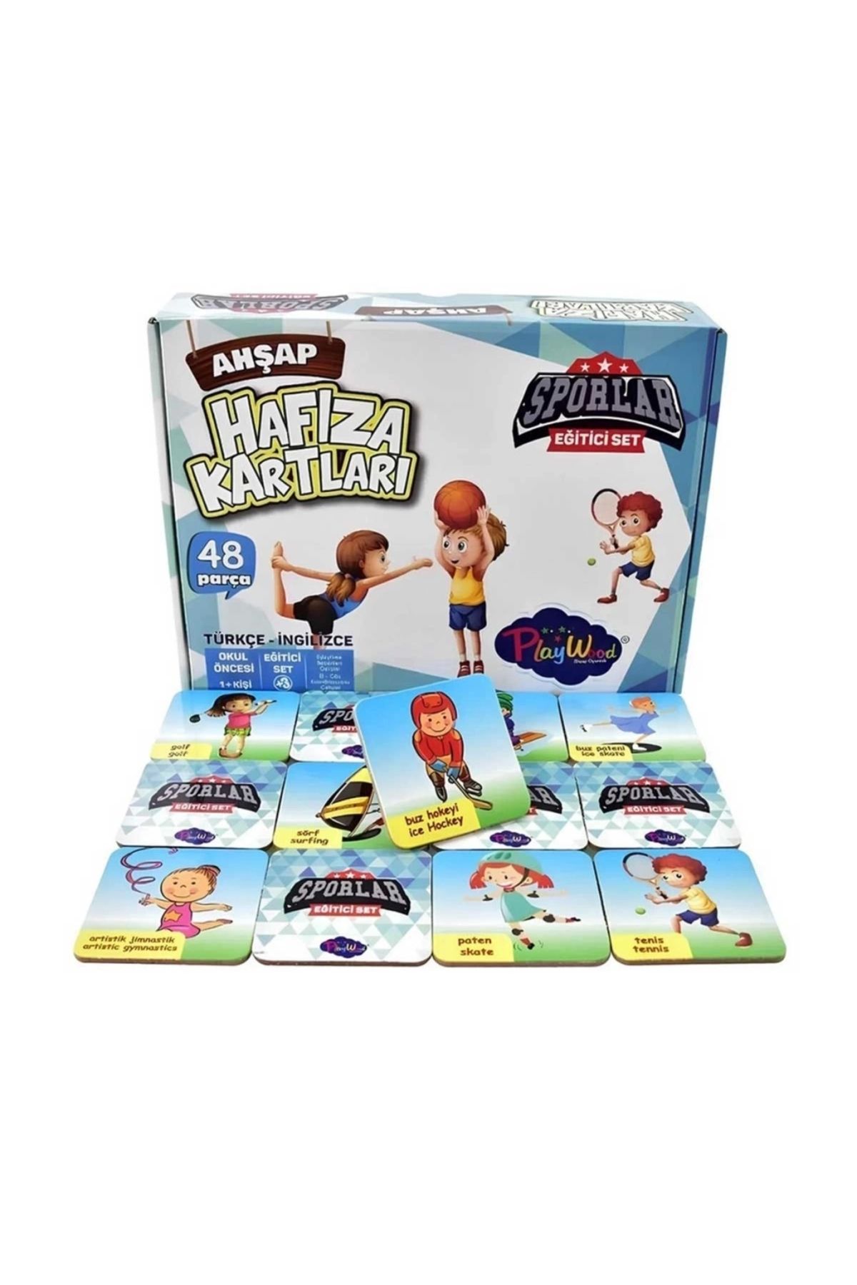 FTT SHOPPING MARKET NessiWorld Eğitici Ahşap Hafıza Kartları Sporlar