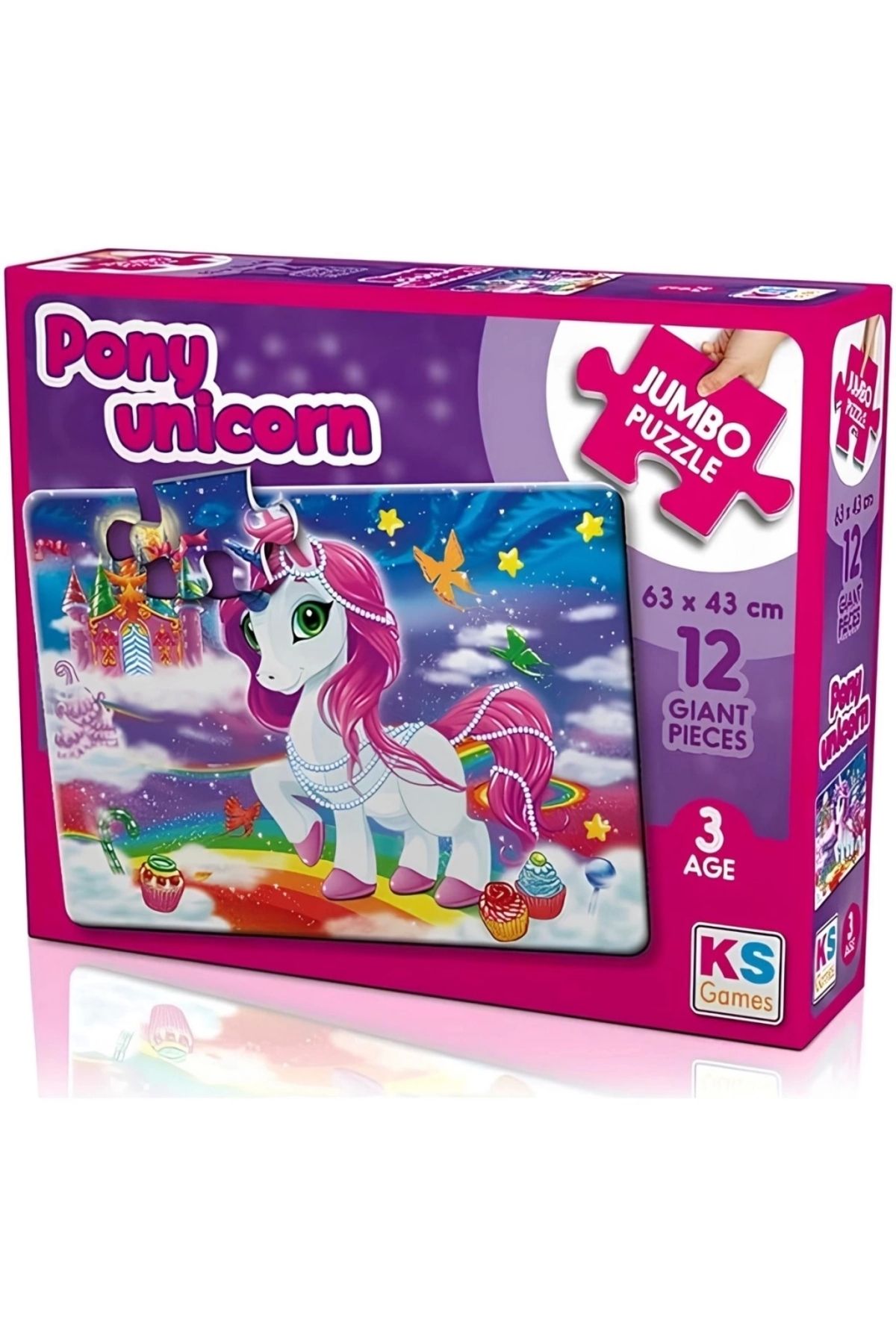 FTT SHOPPING MARKET NessiWorld KS Games Pony Unicorn 12 Parça Jumbo Boy Puzzle