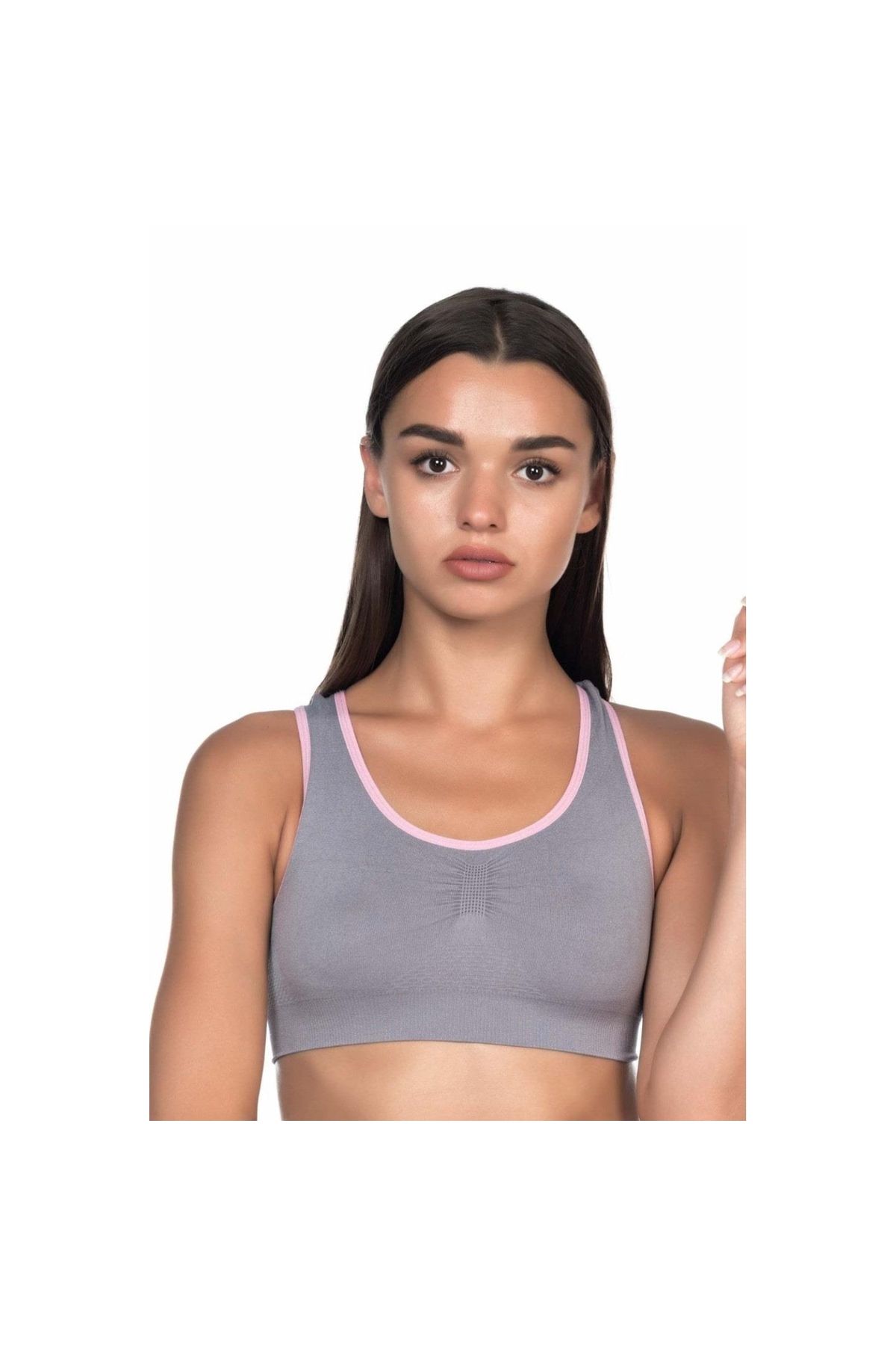 Marsilyan MODLİVE GRİ PEMBE MI Emay 4024 Double Toparlayıcı Büstiyer